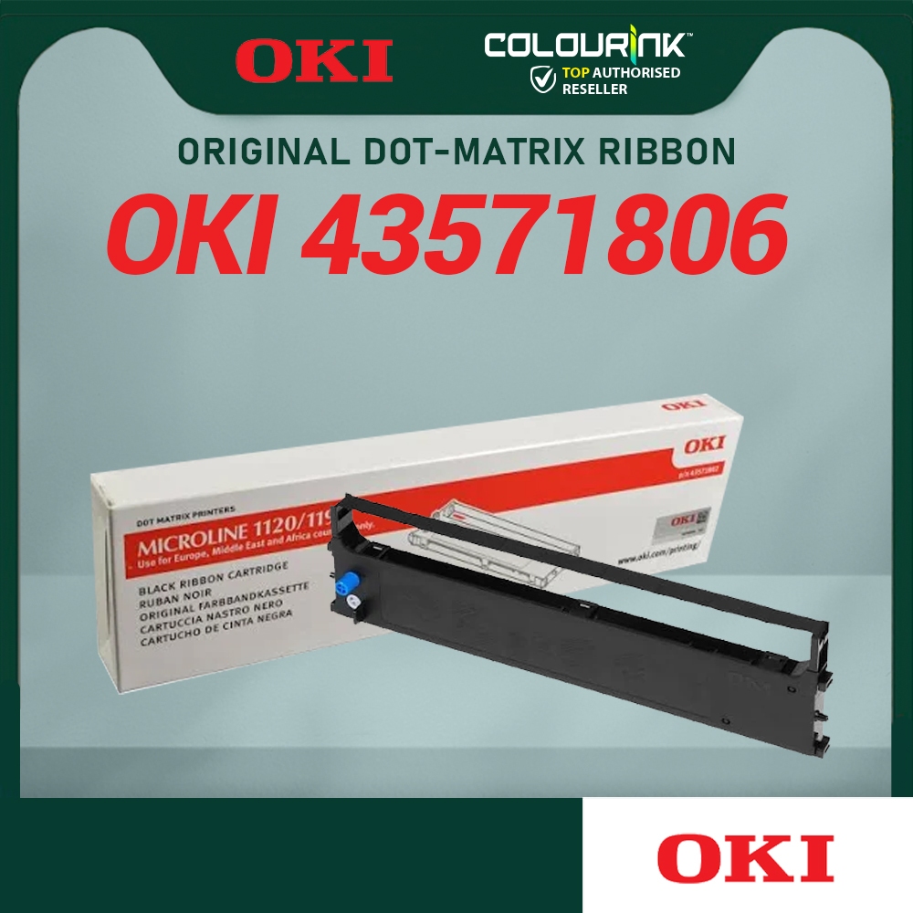 OKI 43571806 Original Genius Microline Dot-Matrix Ribbon 1120 1190 ML1190 ML1120