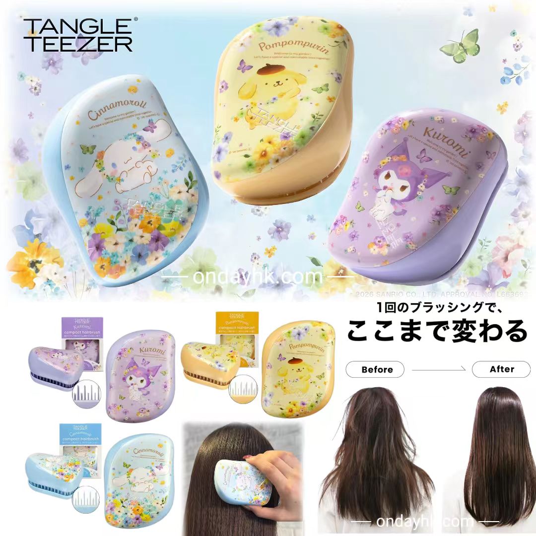 日本直送 TANGLE TEEZER x Sanrio Compact Styler 26年最新款 護髮梳