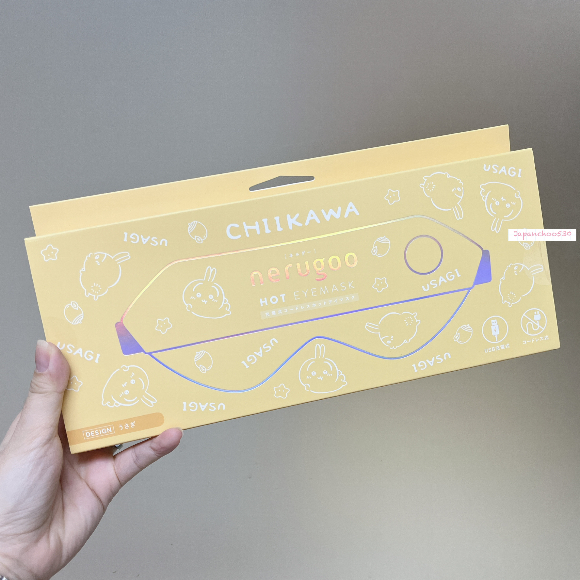 日本預訂📍Chiikawa圖案USB充電發熱眼罩 不包郵