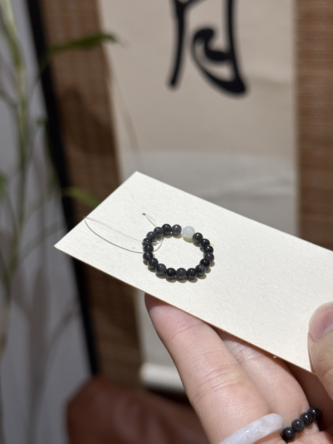 Jade Chicken Elastic Ring
