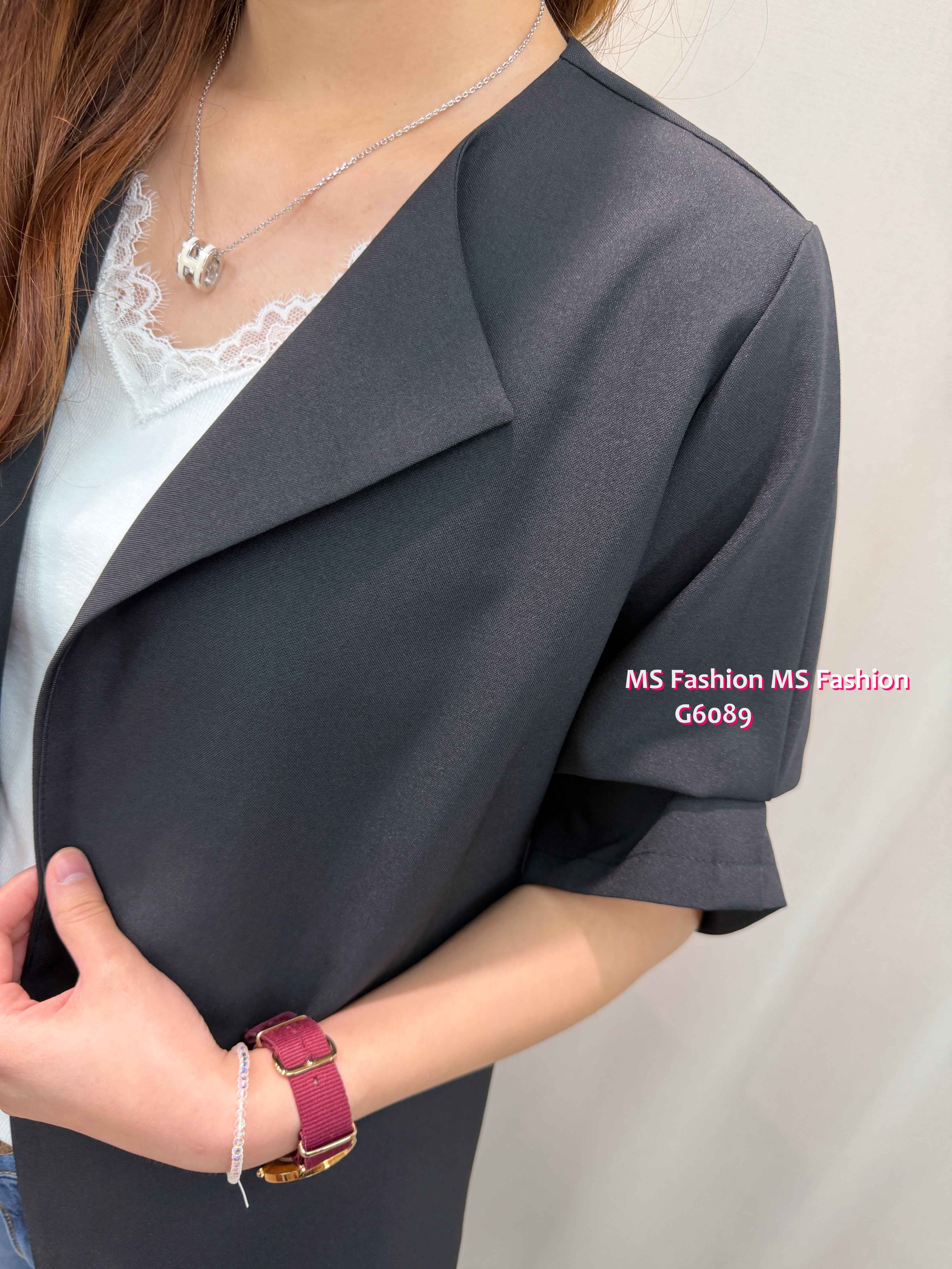 G6189 韓國🇰🇷單鈕短袖薄外套