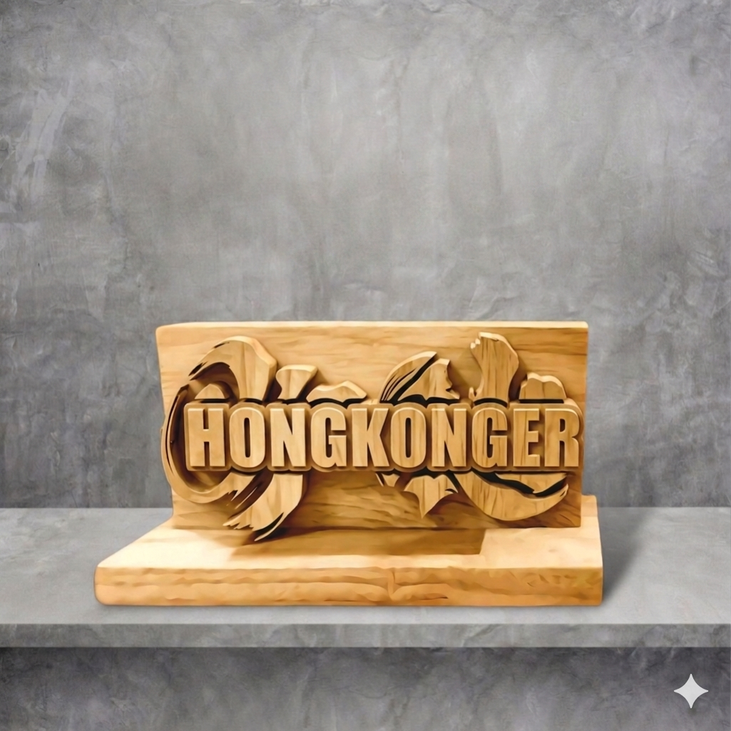 HONGKONGER 座枱木雕擺設 (免費刻字)
