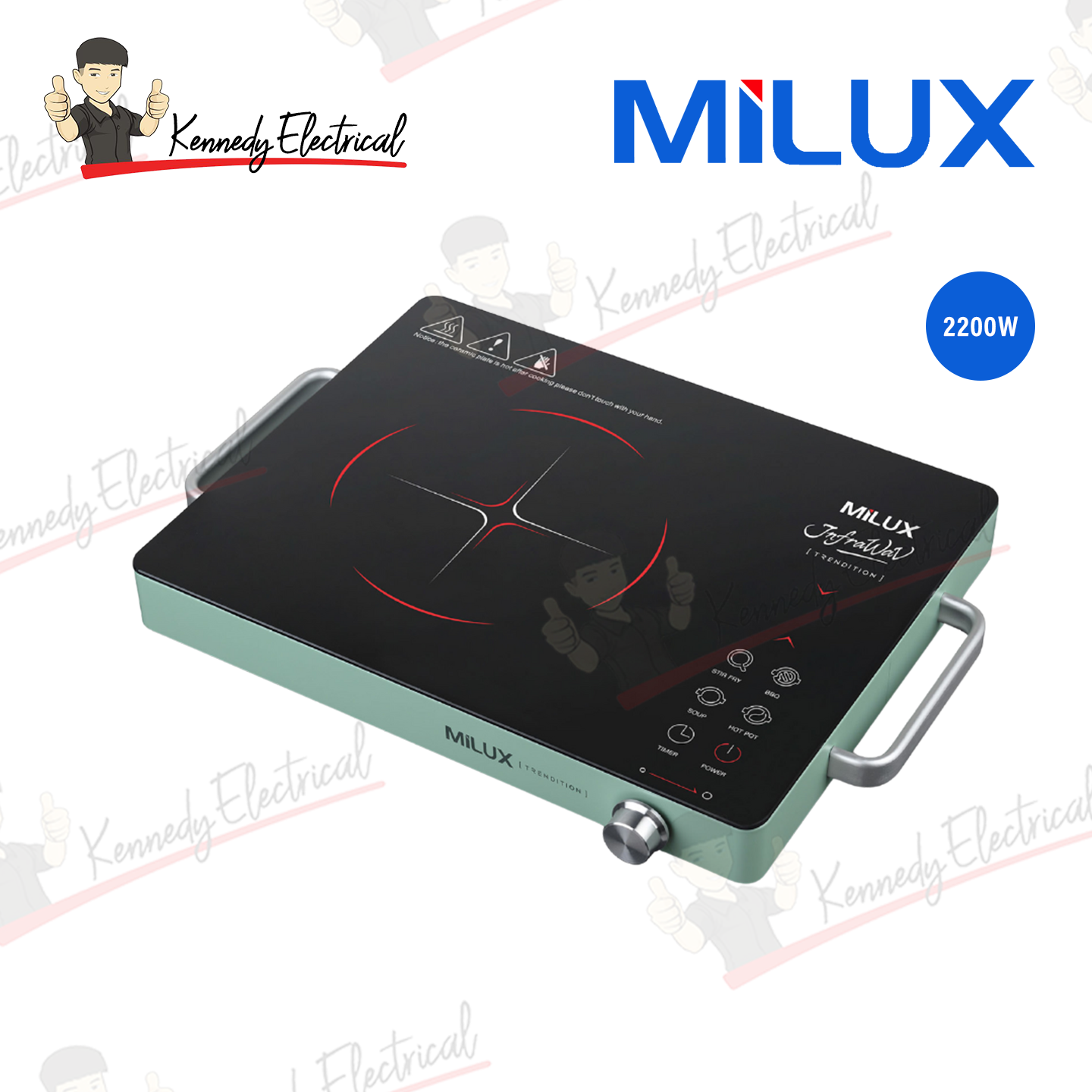 Milux 2200W Ceramic Infrared Cooker (MIR-2200P)