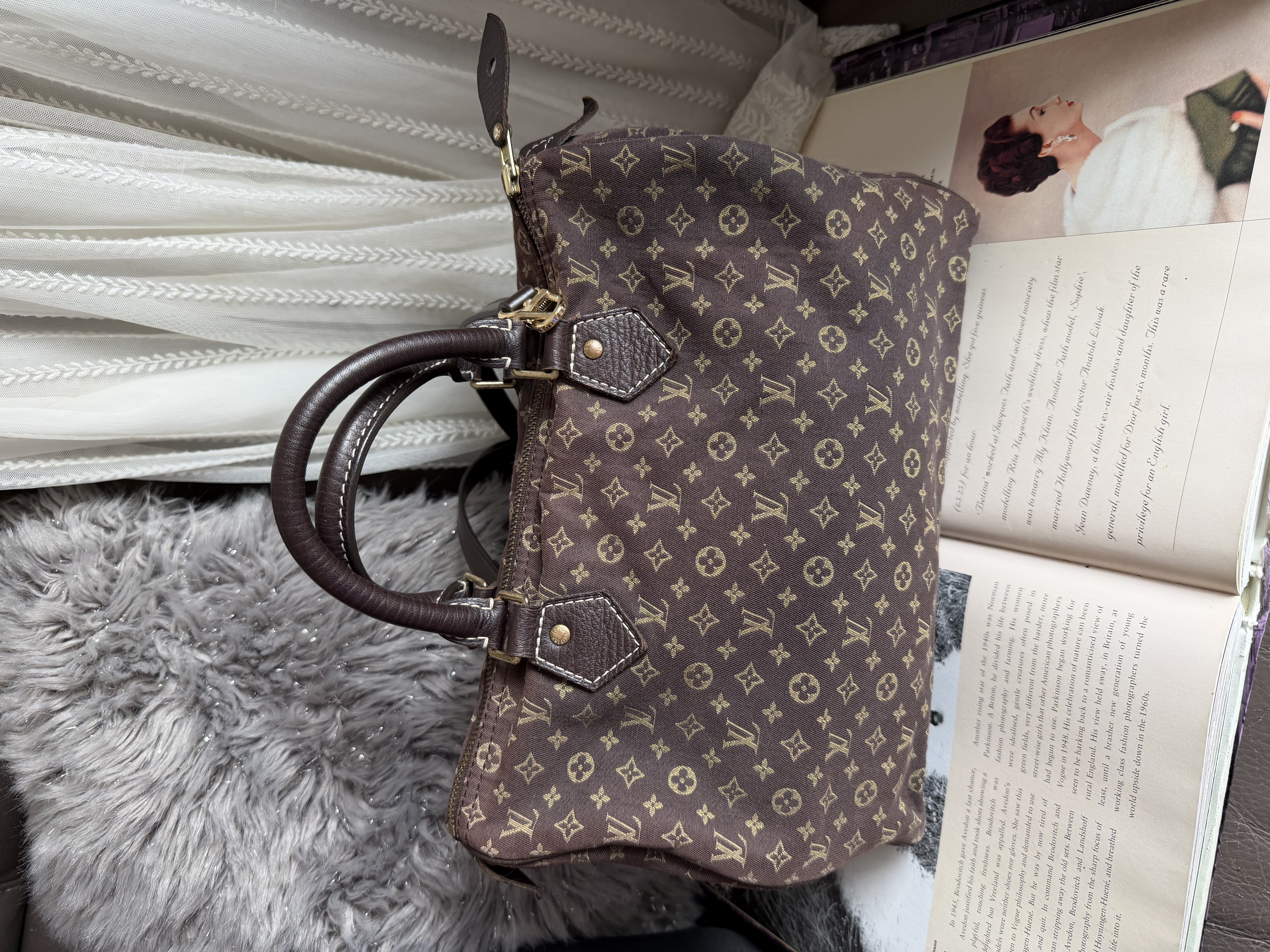 vintage louis vuitton speedy denim monogram bag