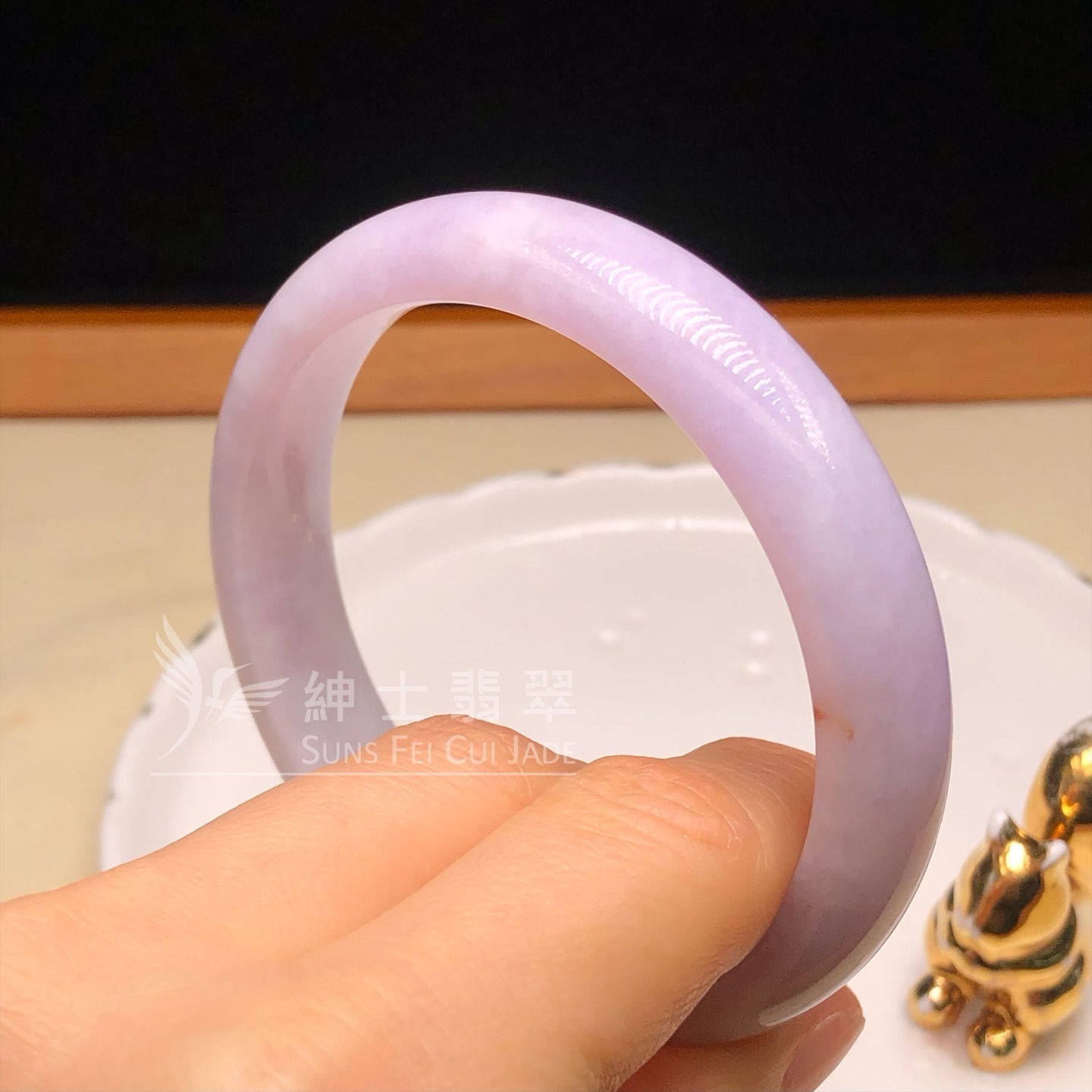 木那紫羅蘭帶翡色福鐲57.5mm - 1