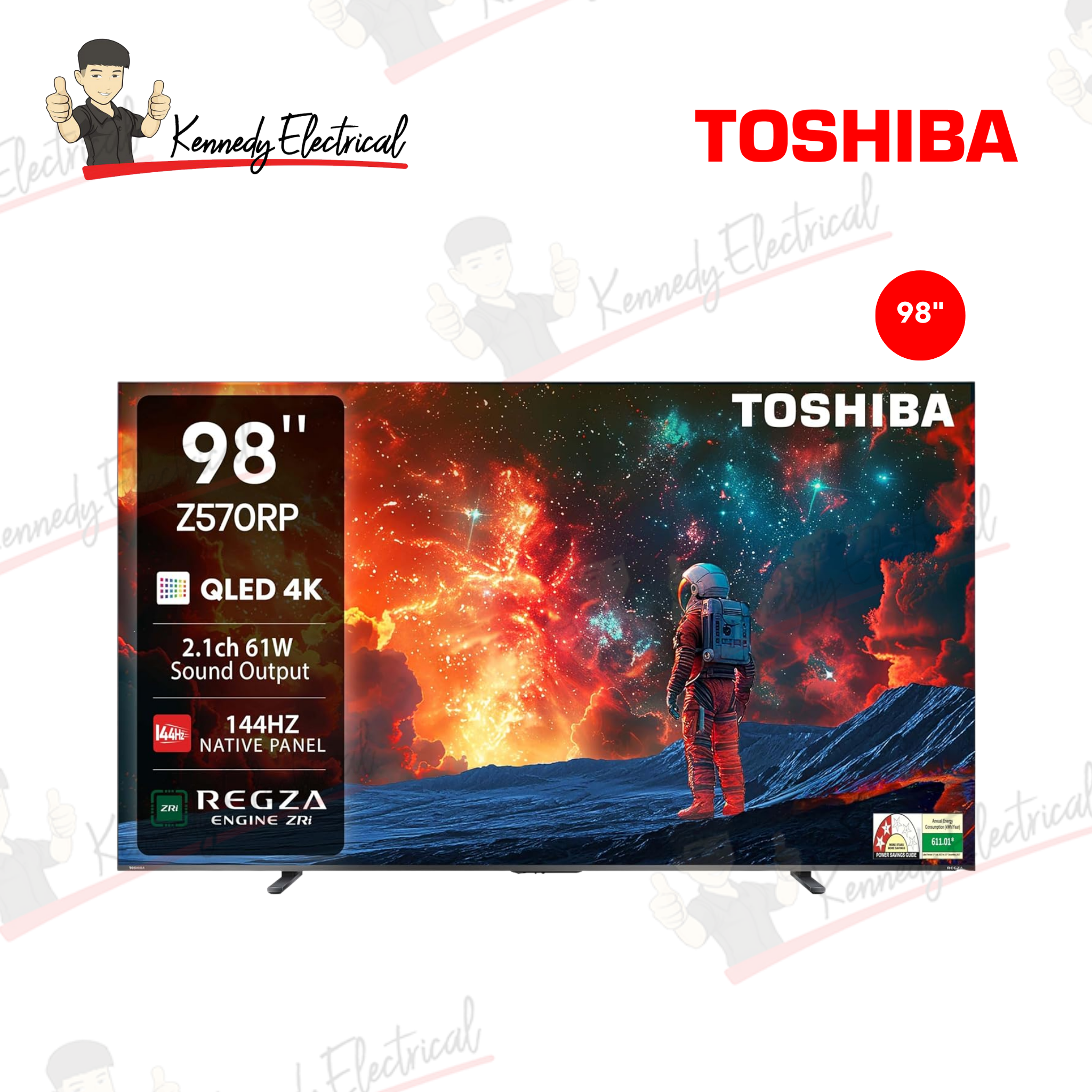 Toshiba 98 Inch Z570 Series 144Hz Native Panel 4K Smart QLED TV (98Z570RP)