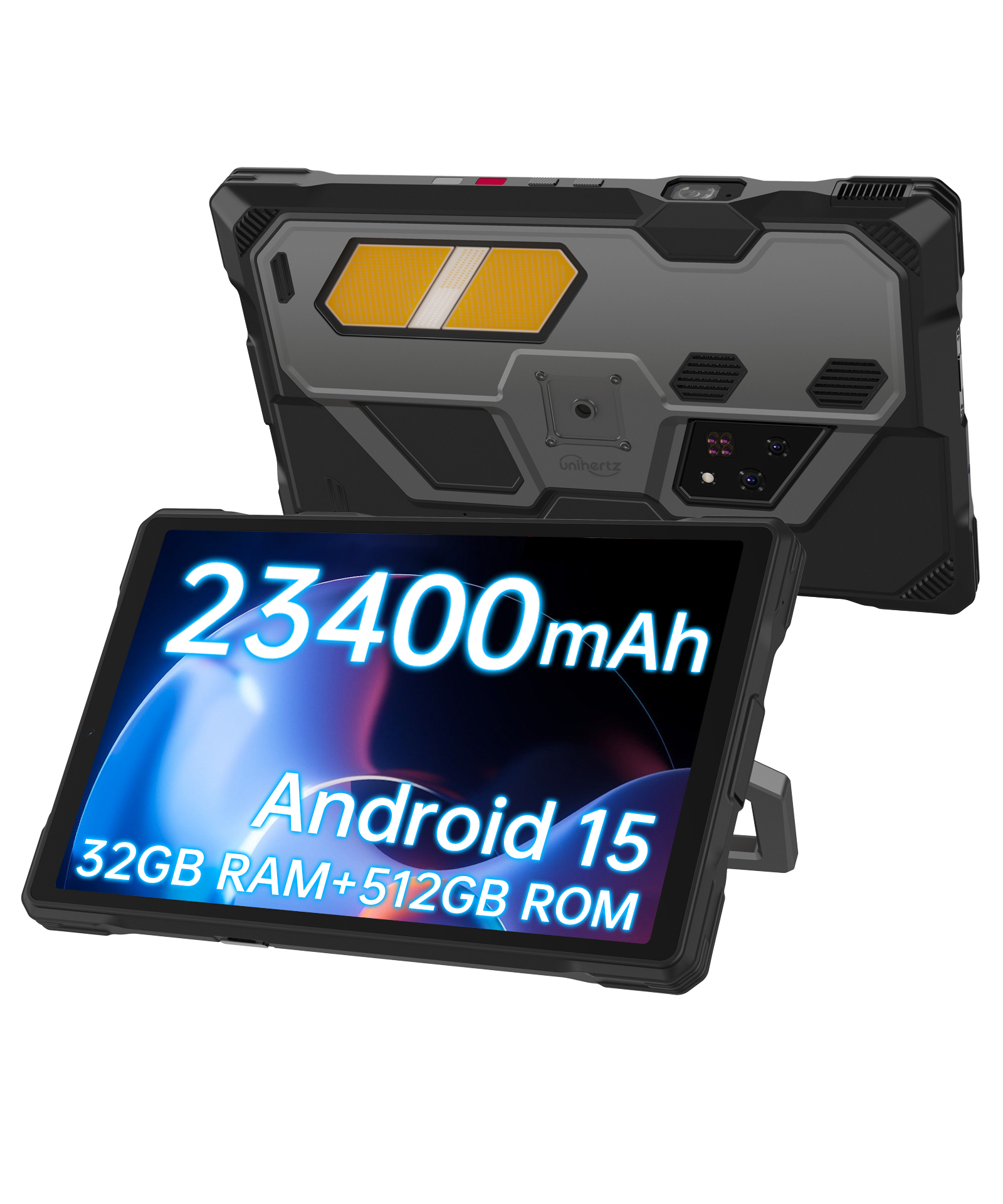 8849 / Unihertz Tank Pad Ultra 5G | 10.95吋 23400mAh 1080P DLP投影儀 測距儀 夜視 露營燈 警示燈 三卡槽 WiFi6 雙頻GPS NFC 三防 投影平板 Rugged Tablet with Projector