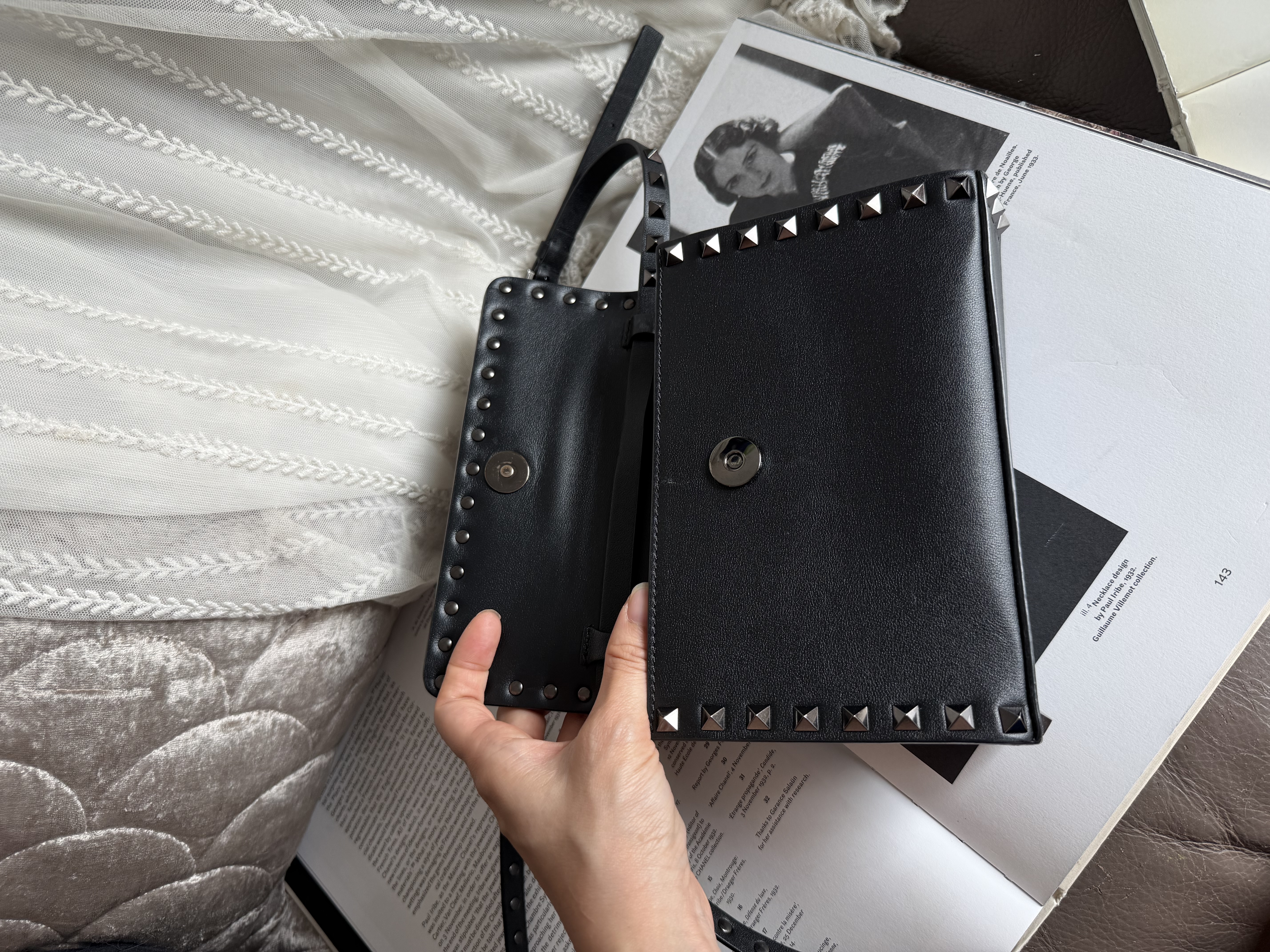 Valentino Garavani black Rockstud bag