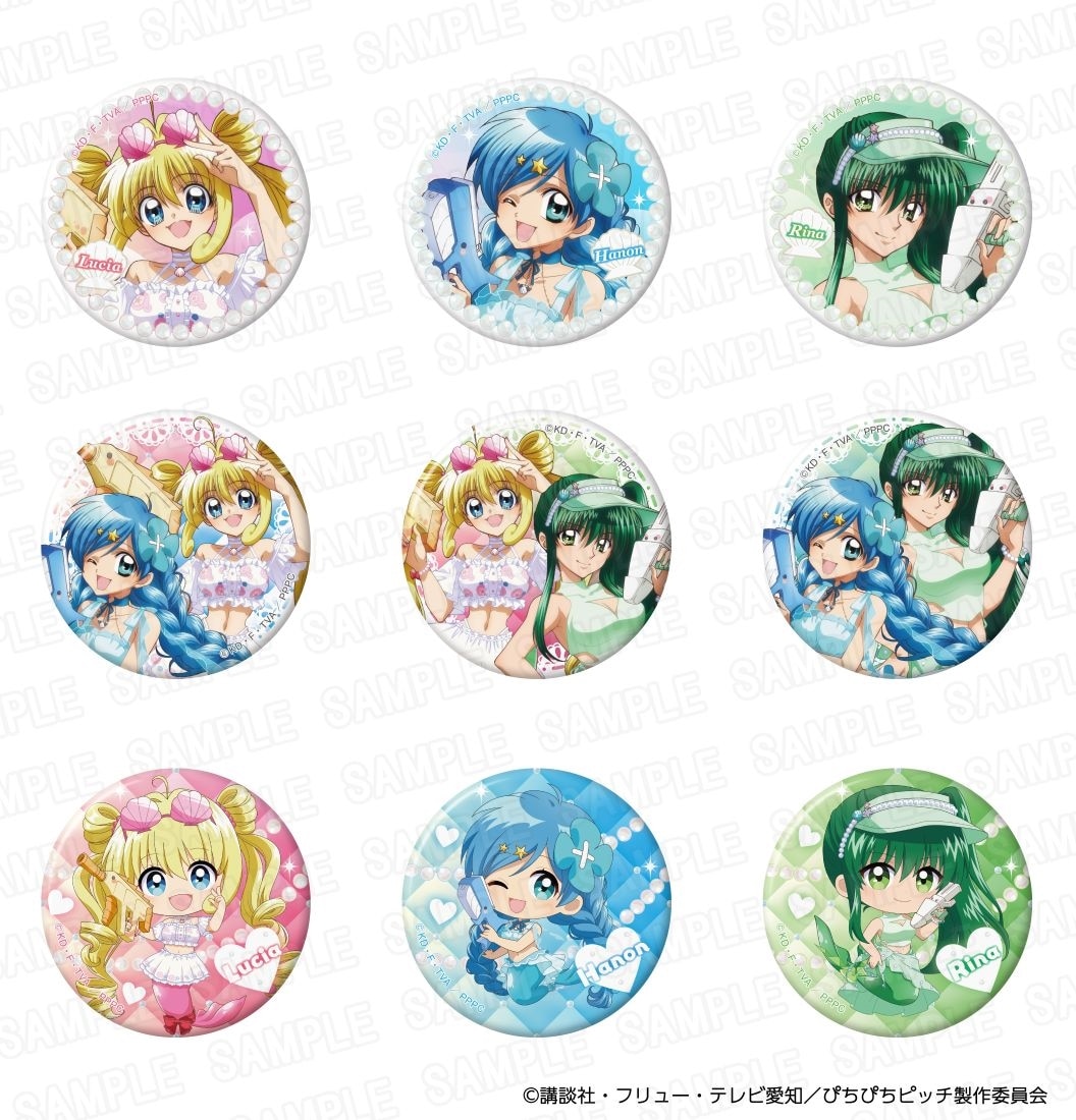 《Pre-Order》Sparkling Can Bage 幻閃襟章｜唱K小魚仙 Pichi Pichi Pitch Splash Party 水花派對 (26PP37-P)