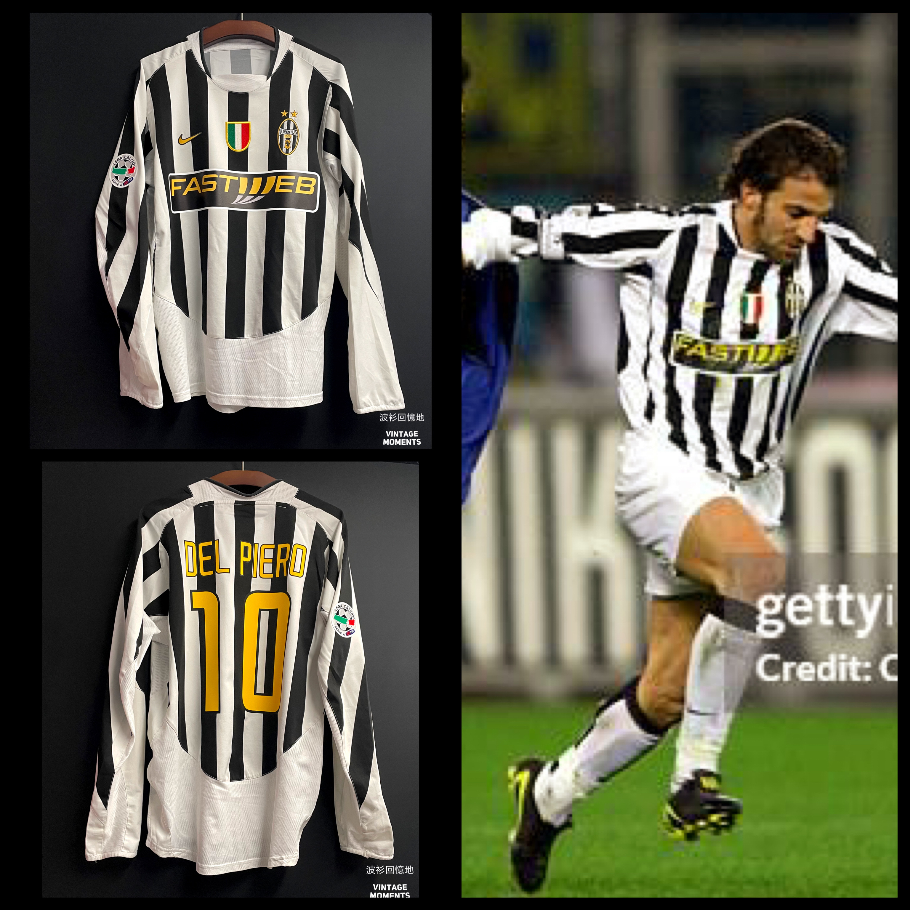 祖雲達斯03/04主場長袖 迪比亞路 JUVENTUS LING SLEEVE DEL PIERO