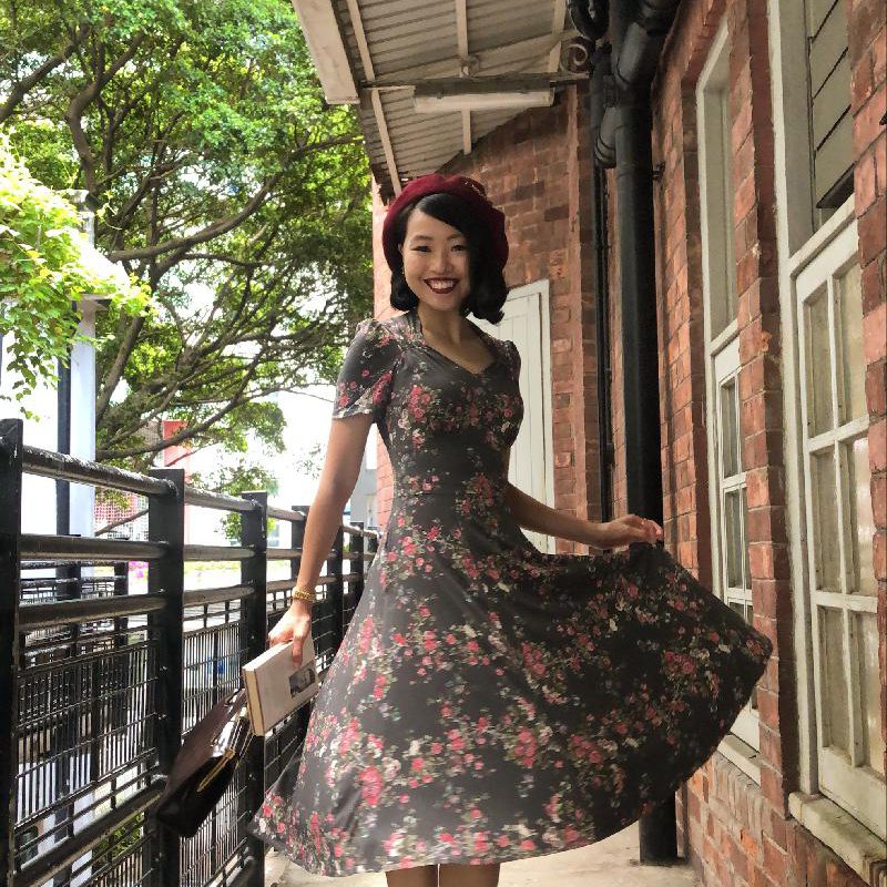 (SOLD OUT)1940s War Time Sweetheart Day Dress(FM104)