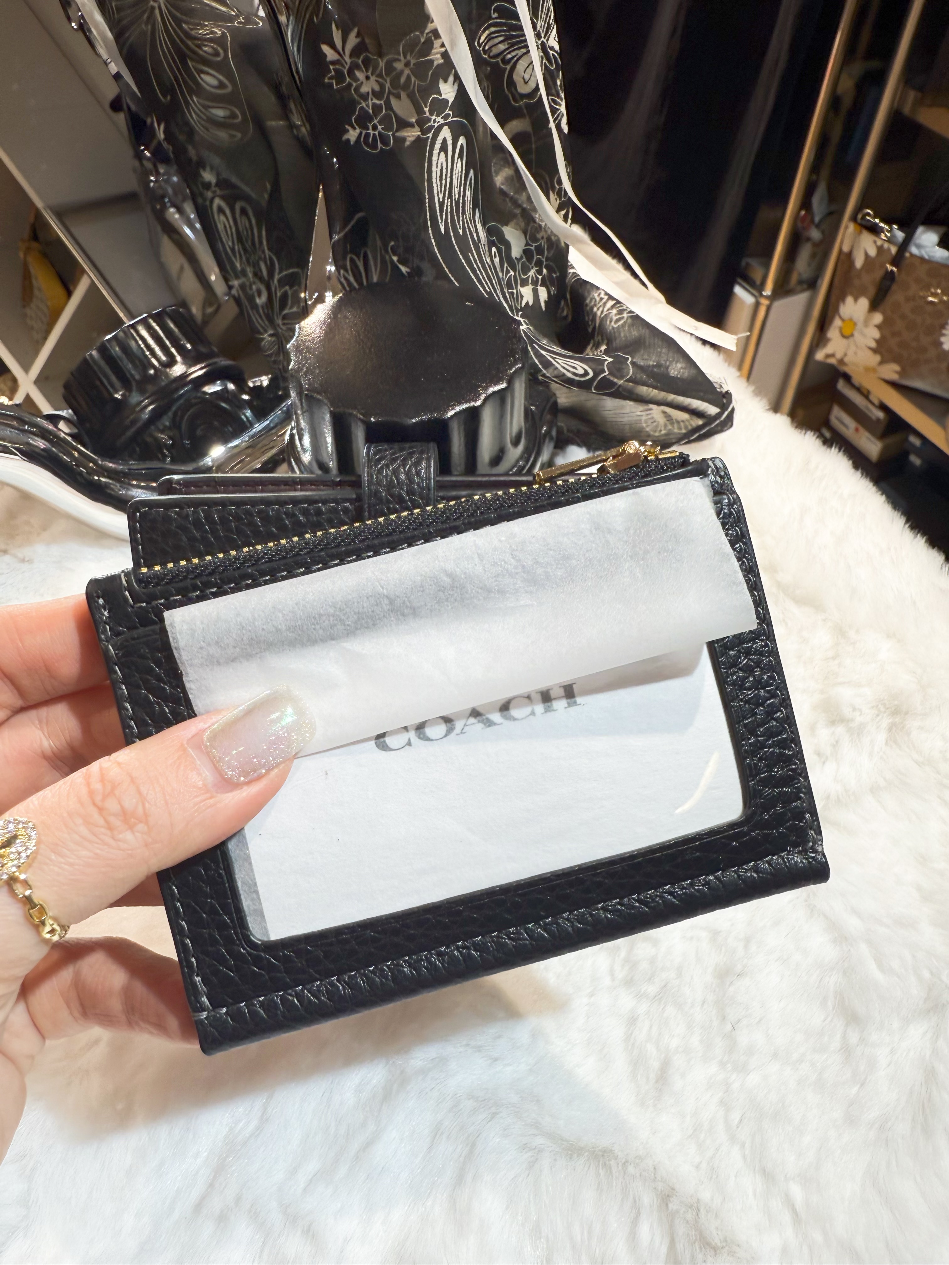 Coach 2 in 1 medium wallet blk