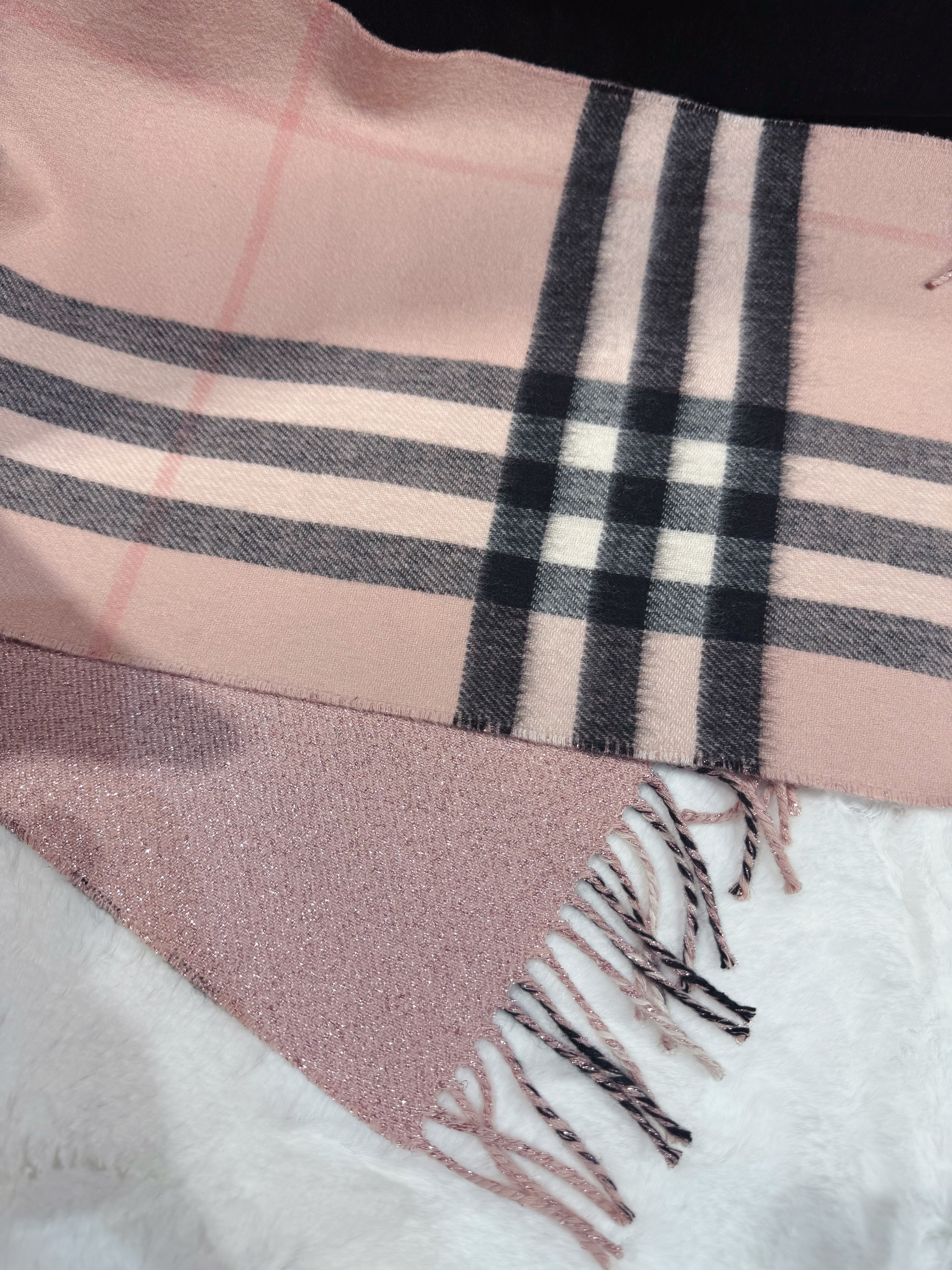 Burberry scarf short/check/pink