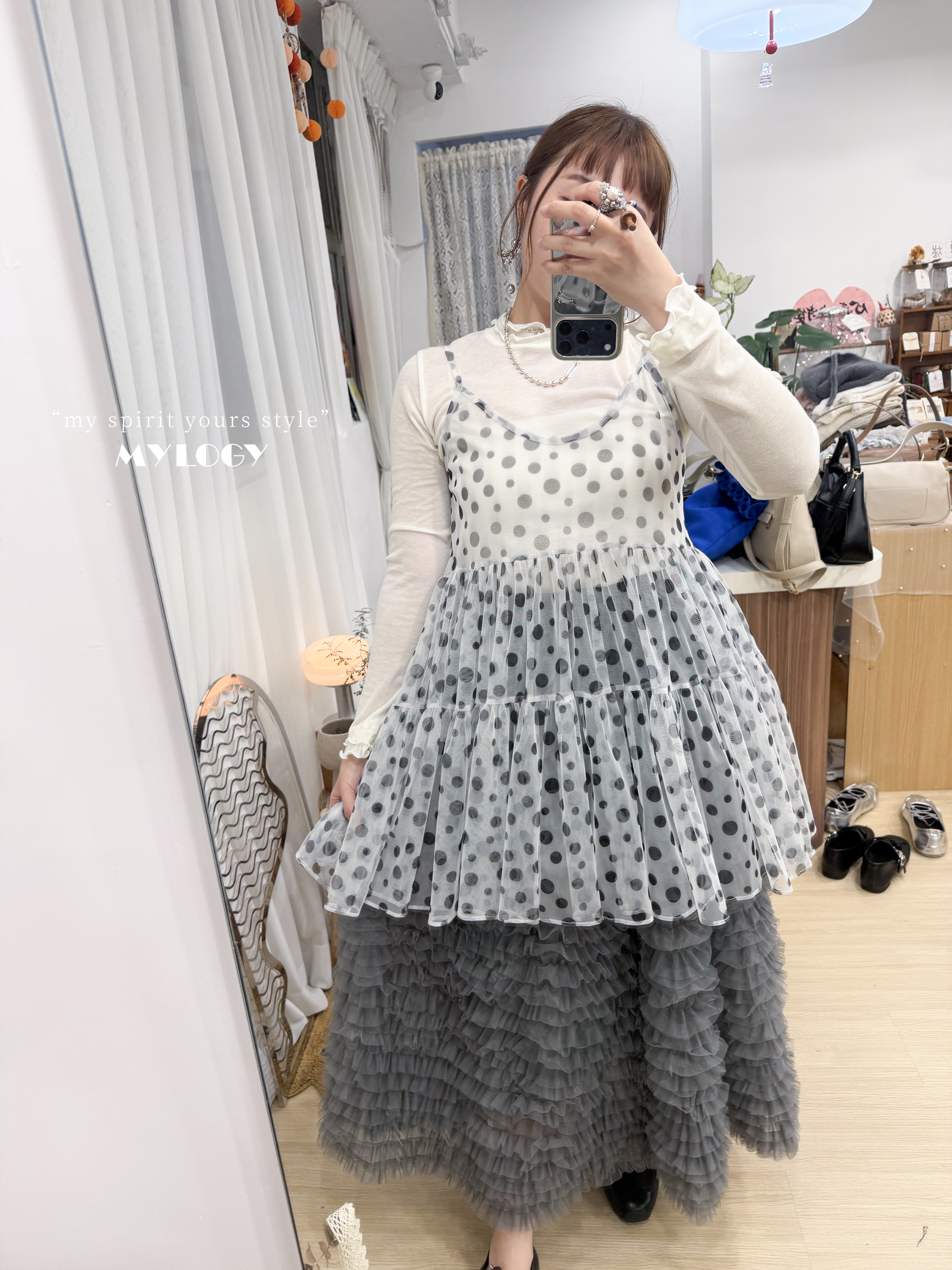 造型升級！輕巧不沉重～燈籠紗裙 MU0001