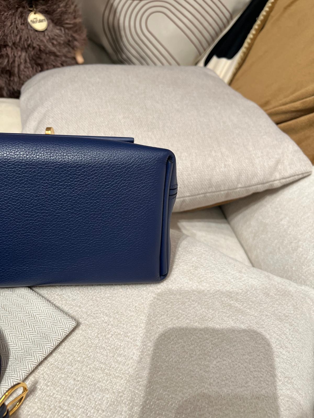 Hermes Mini 2424 Blue Nuit Stamp Z 100%Authentic, 98%New ✅Dust bag✅Box