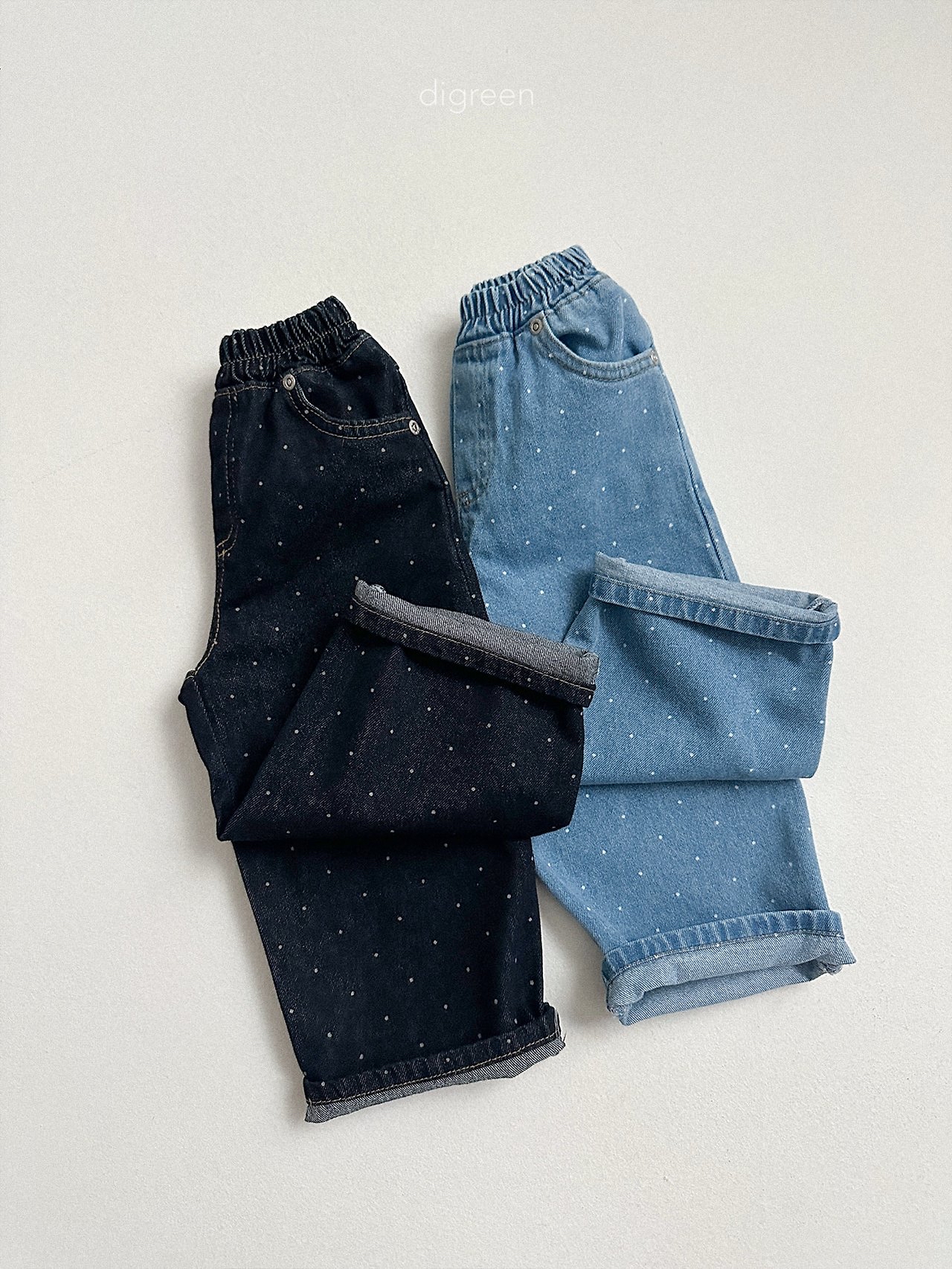 Digreen | dot denimt pants 