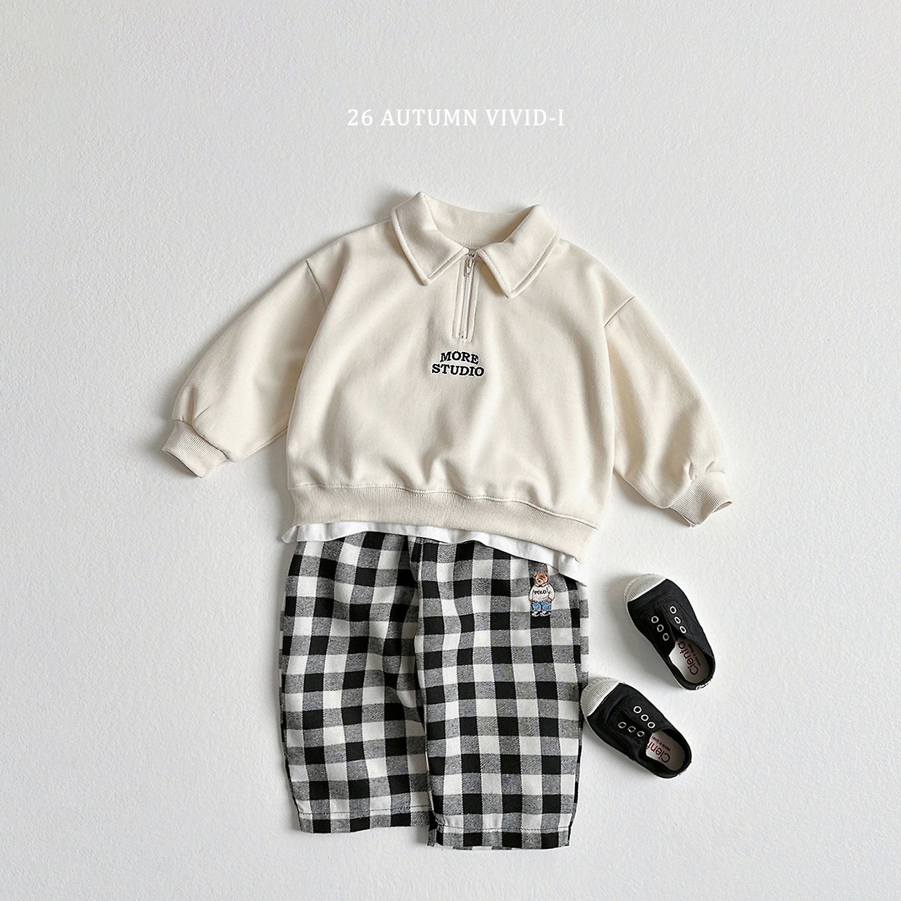 Vivid ｜bear check pants