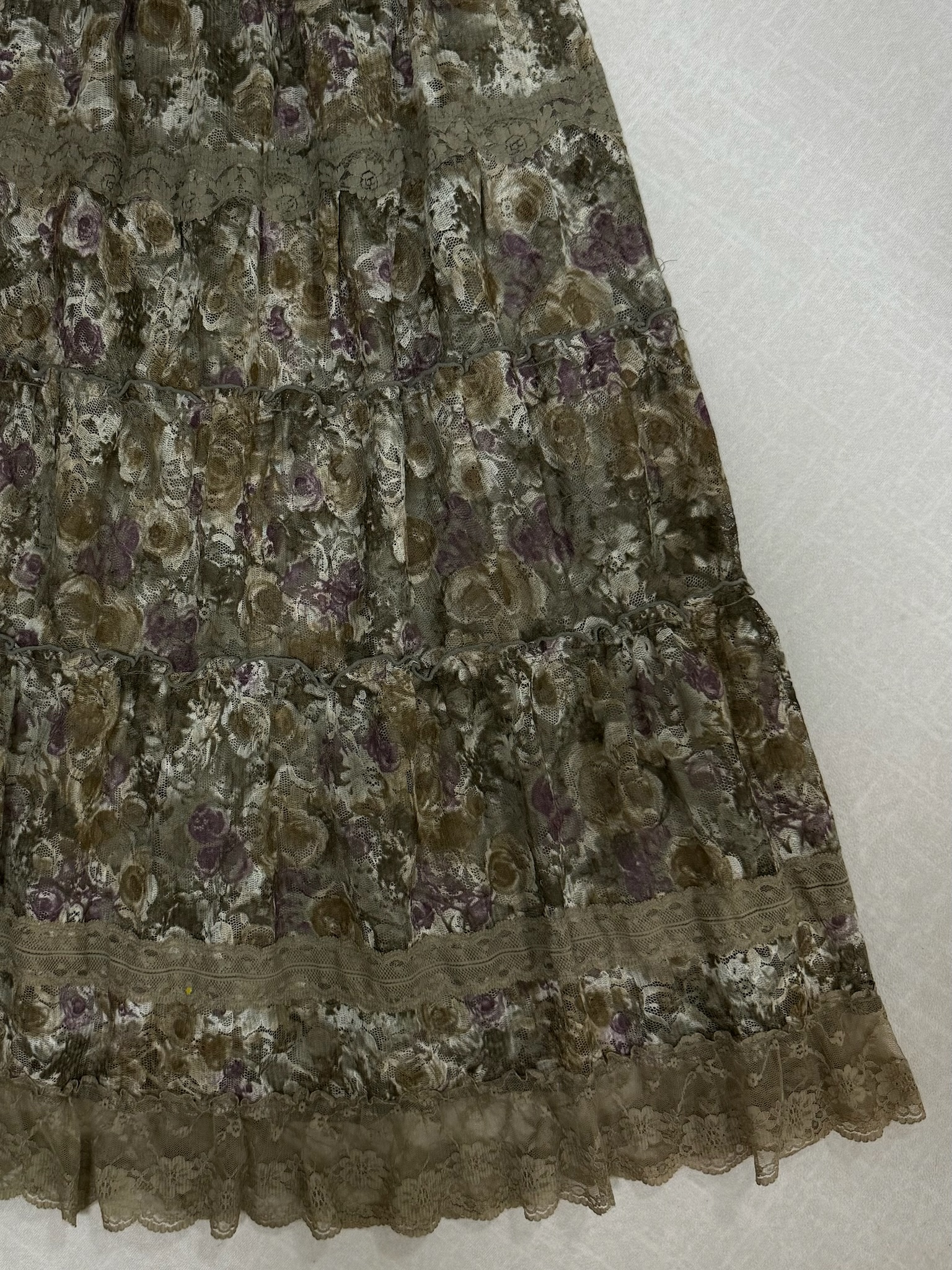 Floral Tiered Maxi Skirt