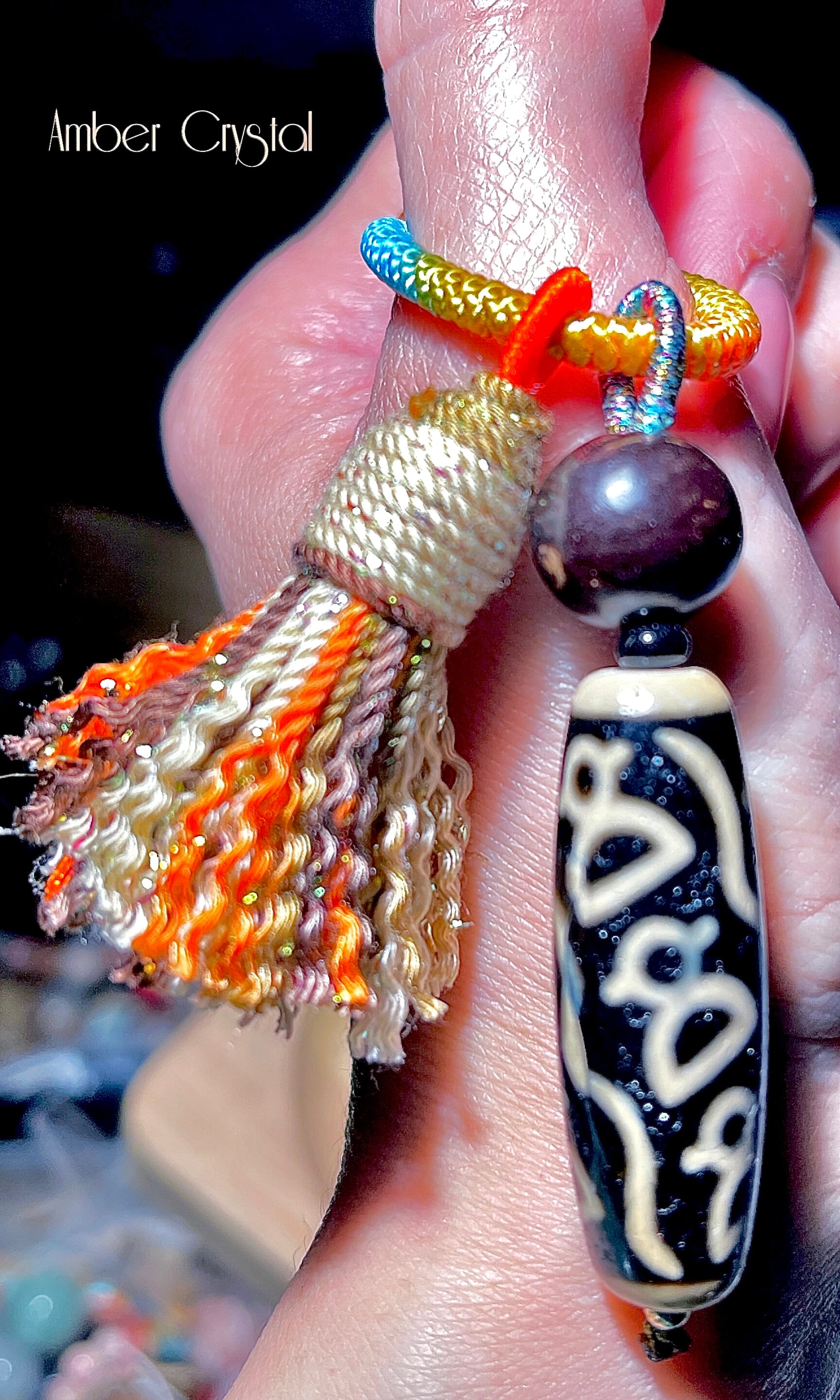 西藏九眼財神天珠