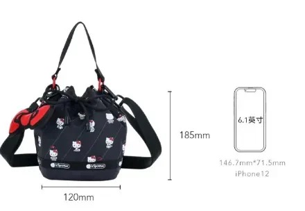 🟥BB00251🟥🇯🇵日本50週年別注款 LeSportsac x Hello Kitty 水桶袋
