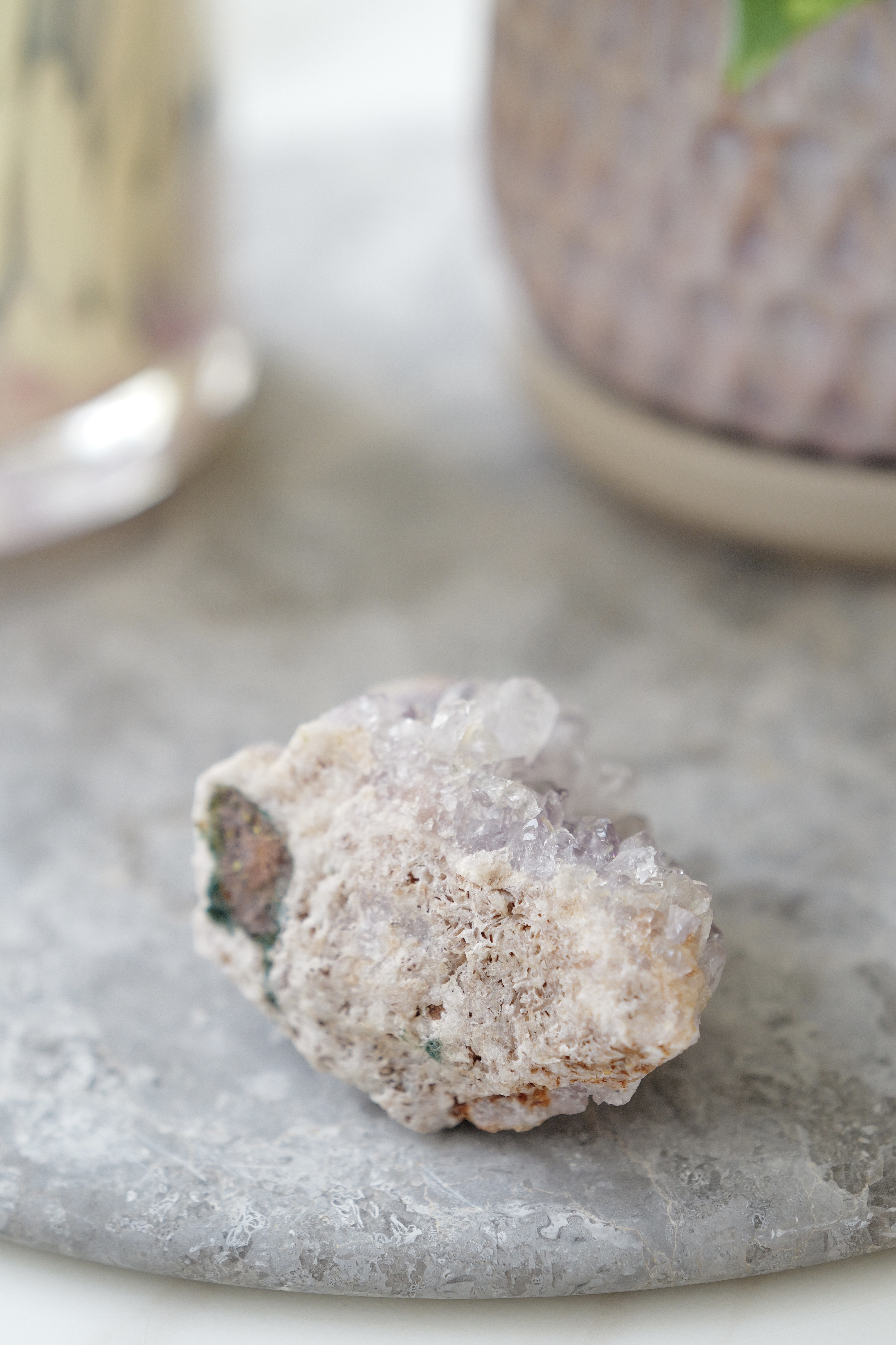  ༒6cm Pink Amethyst Geode༒ PA.7051H3m-RA22*3MF