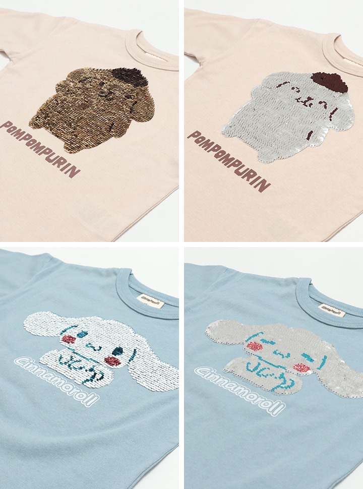 🆕【⭐訂購⭐】🇯🇵日本直送 🌀#Sanrio 閃閃珠片長袖 tee 🌀[PLHA-0050] [260907]