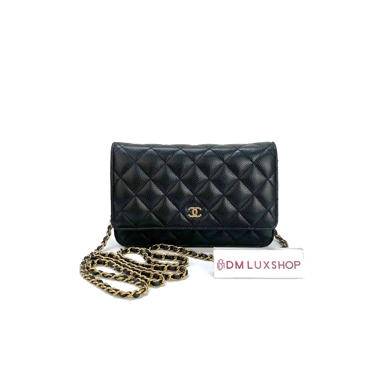Chanel Black Caviar Classic Flap WOC GHW (Microchip)