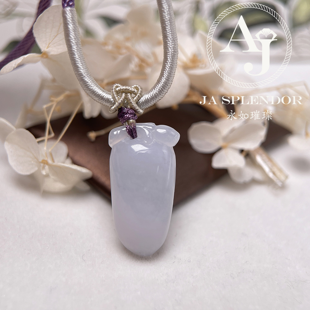 JNS-207 天然翡翠A玉 冰潤壽桃/壽比南山吊墜