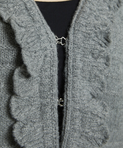 荷葉邊針織短外套