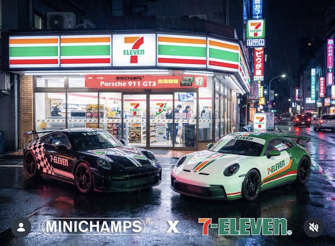 （台灣 7-11 代購產品） MINICHAMPS Porsche 911 GT3 × 7-ELEVEN 限定款
