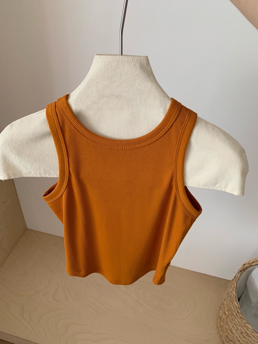 Plain Casual Tank Top 韩版休闲螺纹弹力背心（6 colours)