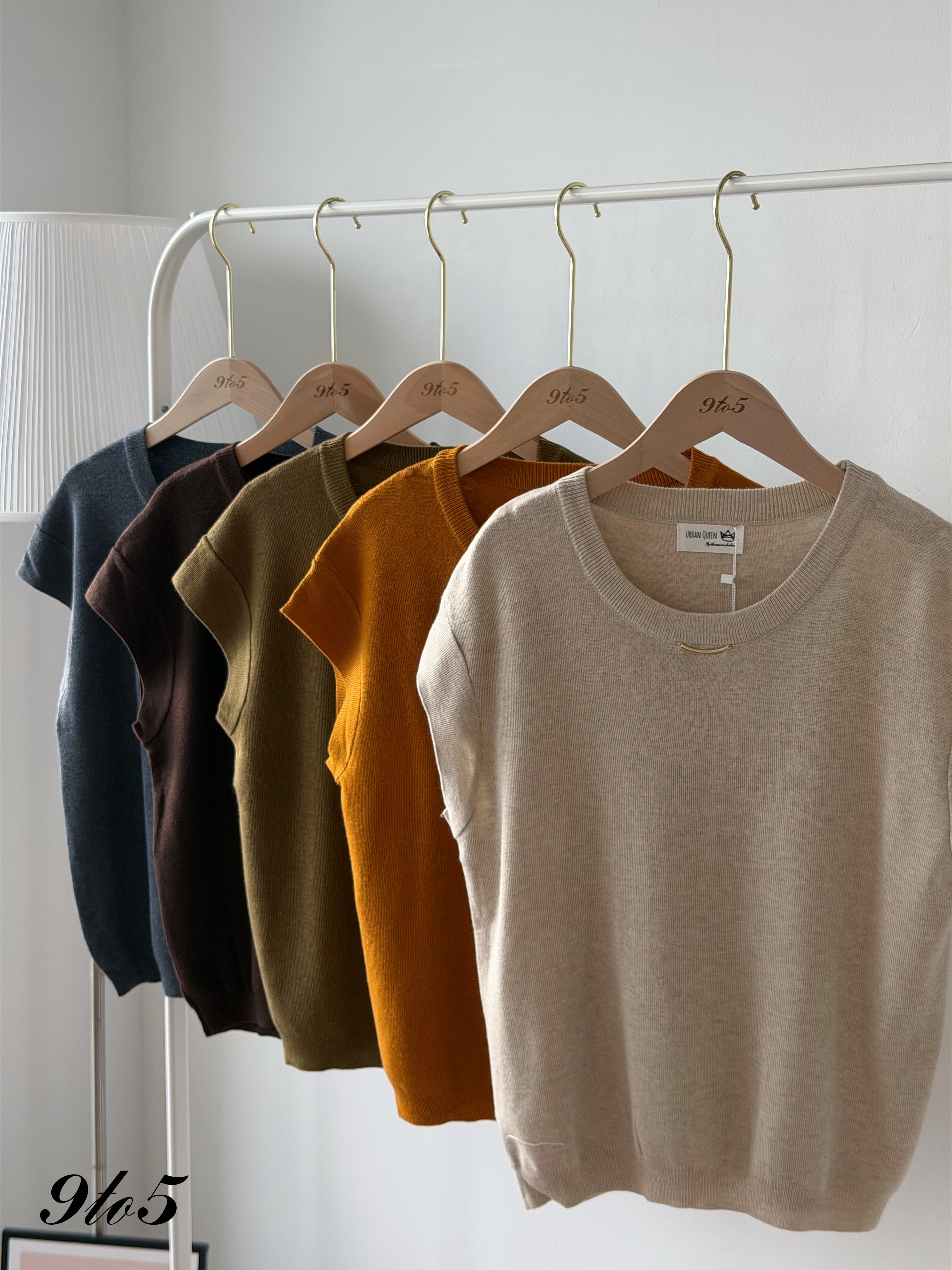 T4543 Round Neck Knit Top - 5 Colors 