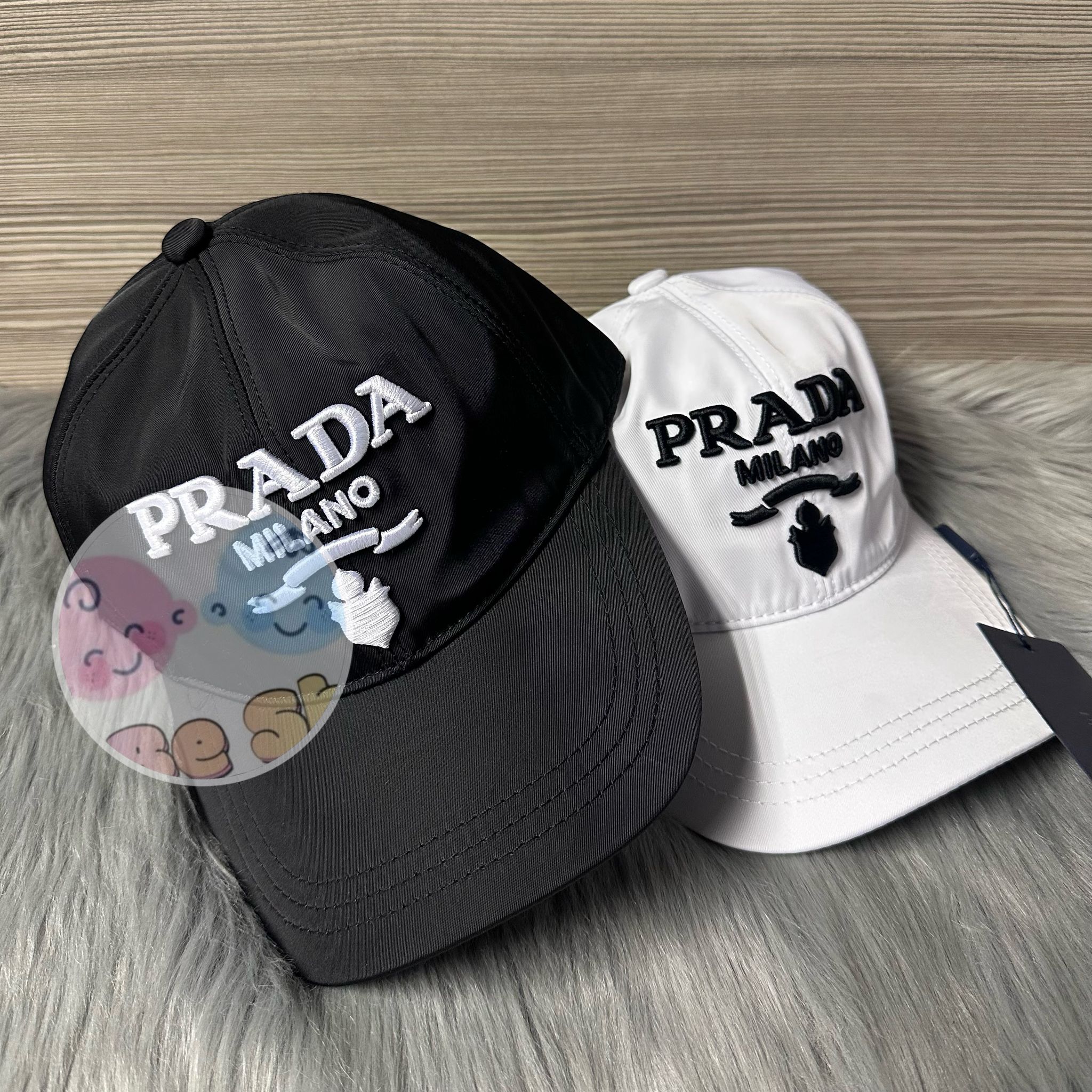 🟥BB0081🟥 Prada 刺繡尼龍棒球帽