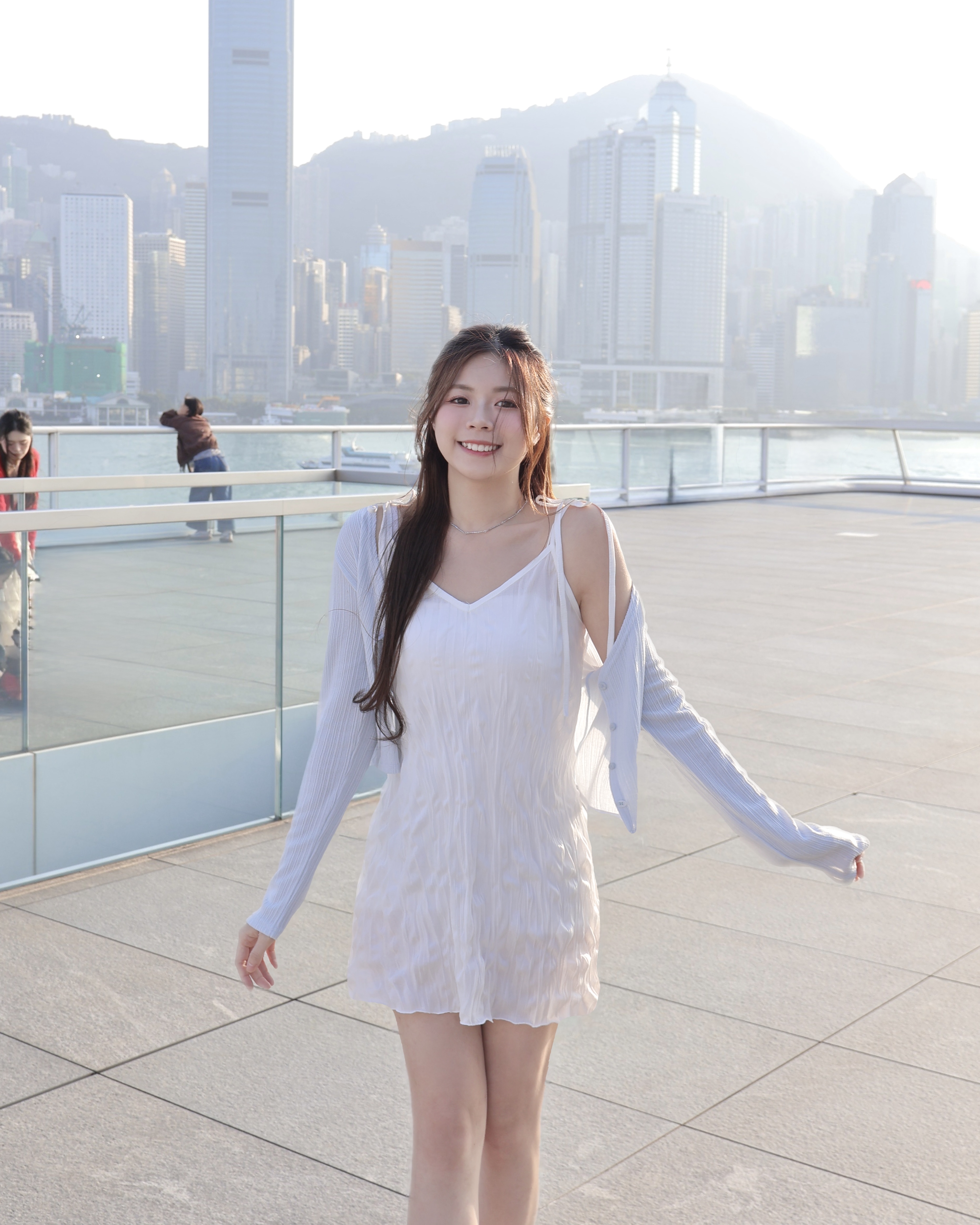 【 🤍⋆˚ʚɞ飄飄仙氣感十足🐬質感綁帶皺皺頸巾OPS！】Hoilday Crinkled Scarf Ops Set(兩色入)