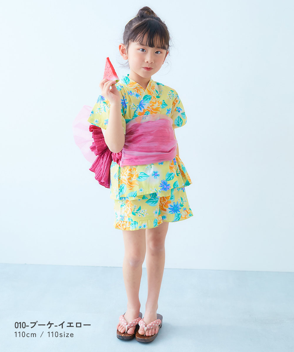 🆕【⭐訂購⭐】🌀 🇯🇵 日本直送 優雅荷葉褶邊 女童 #甚平 套裝［10款選］ 🌀 [ELCA-0259][260427]