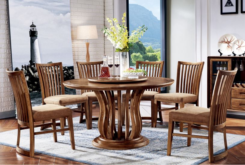 1.3米圓木架旋轉盤餐枱