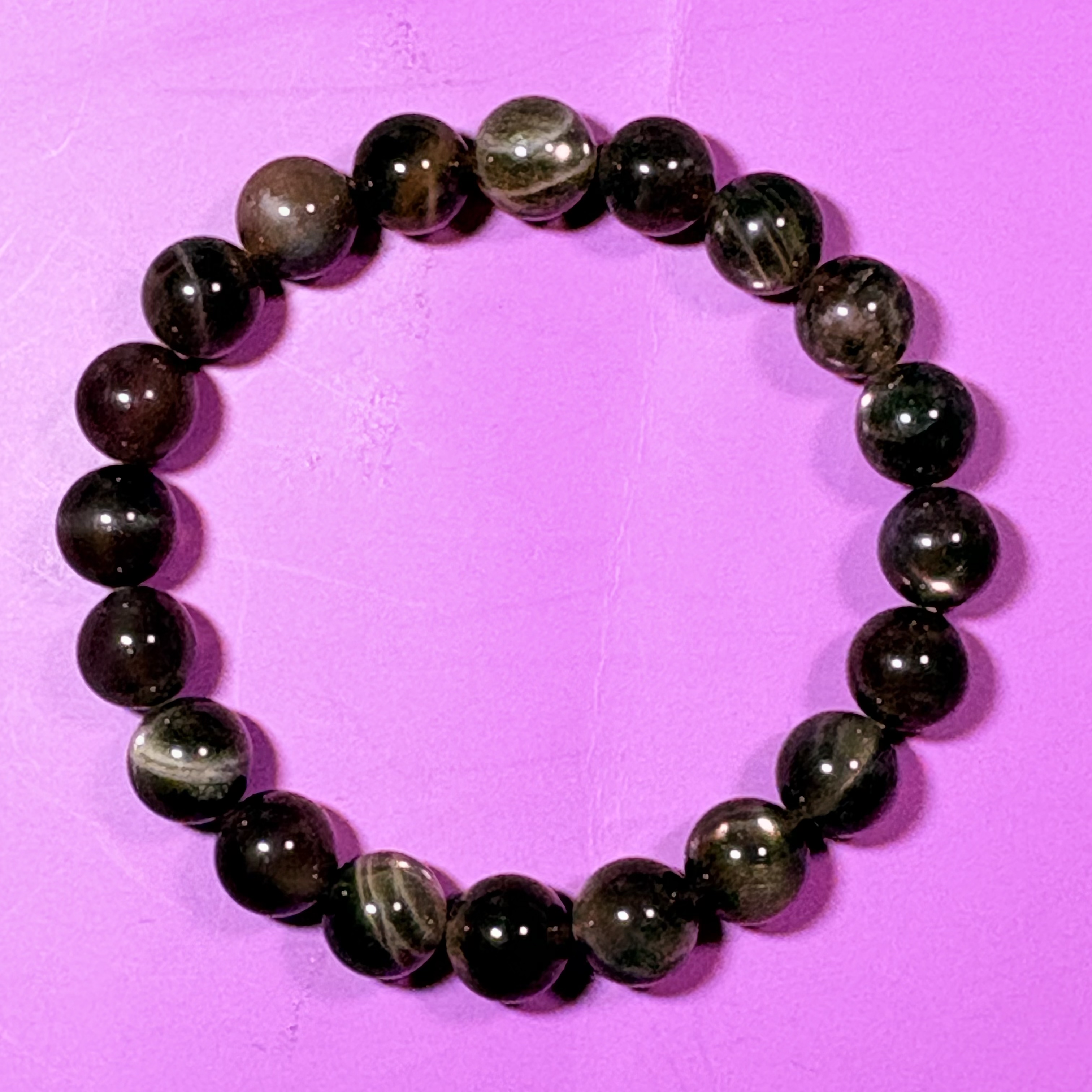 10mm黑幹體黑太陽石手串No.3060