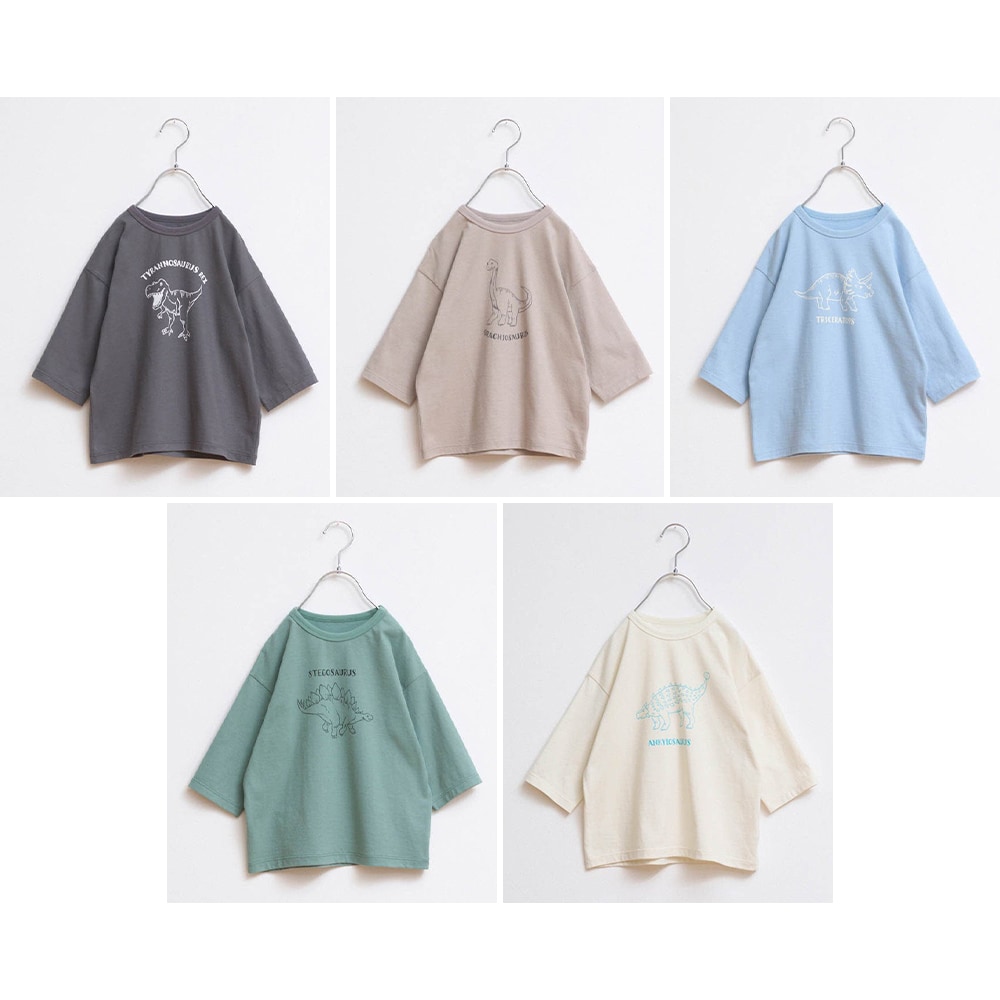 🆕【⭐訂購⭐】  🇯🇵日本直送 🌀輕鬆插圖風格 七分袖Tee(一套5件) 🌀 [PLBA-0026][260303]