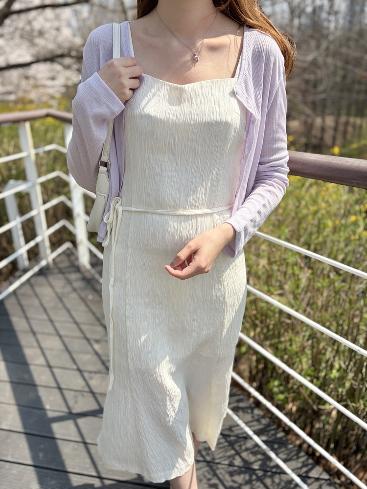 Romance Slim Cami Dress (Ivory)