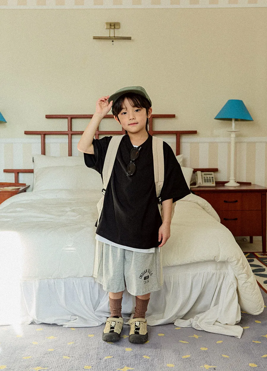 韓國直送 字母19休閒五分短褲 2色