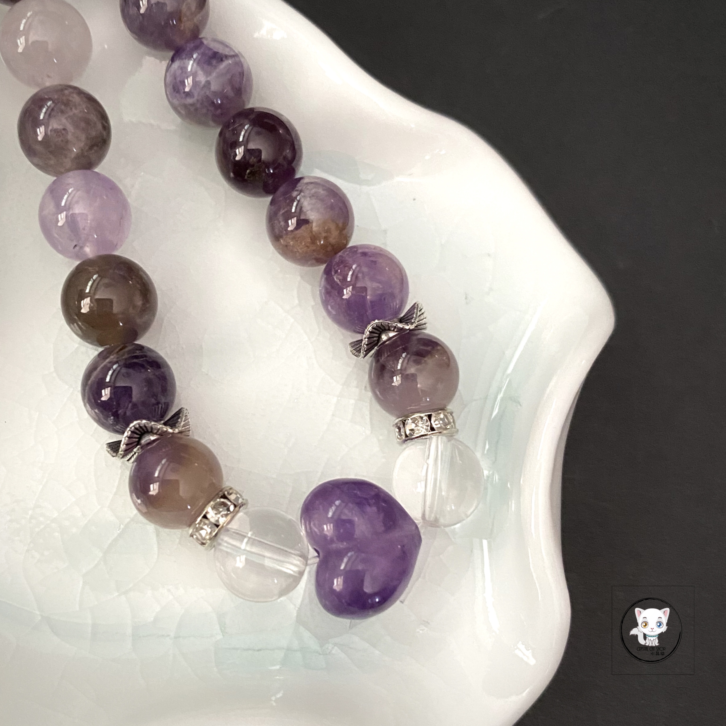 天然紫水晶設計款手鏈 8.5mm