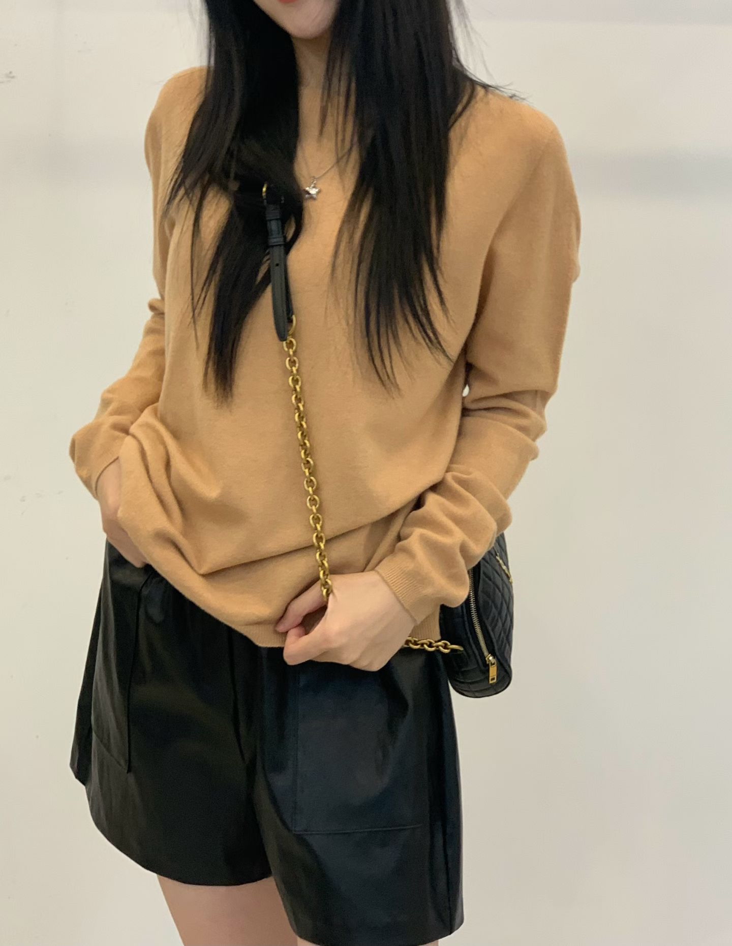 TOP21_12A 一體成型圓領羊絨羊毛TOP (6色)