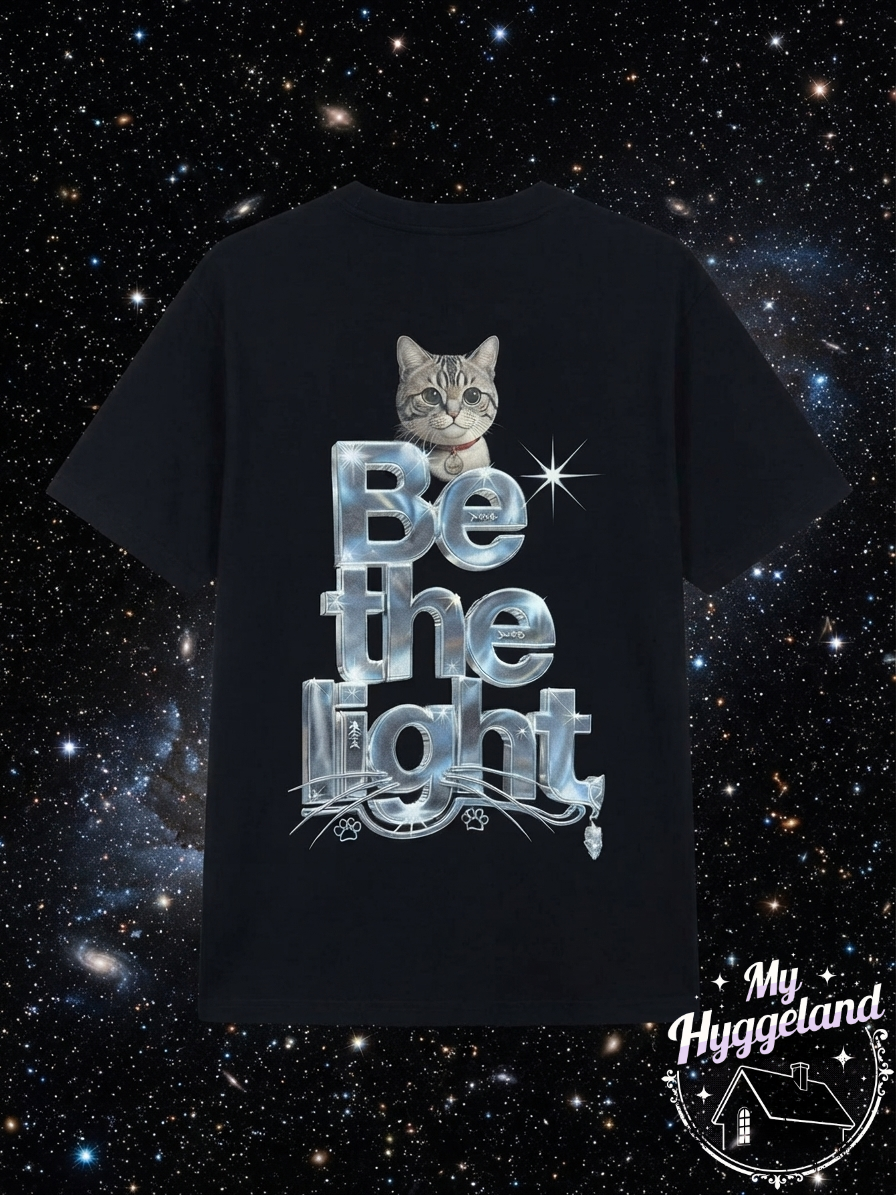 My Hyggeland｜"Be the light" 300g 重磅純棉落肩短袖 T 恤