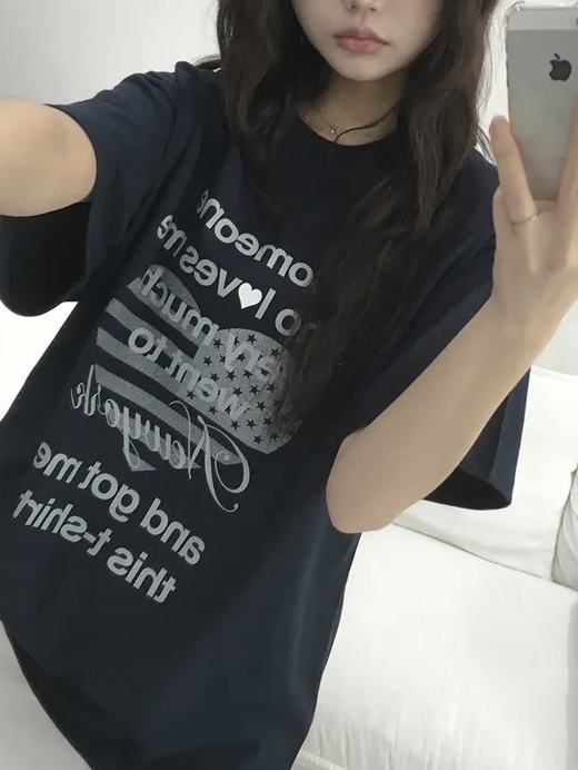 Oversized Retro Heart Graphic Top