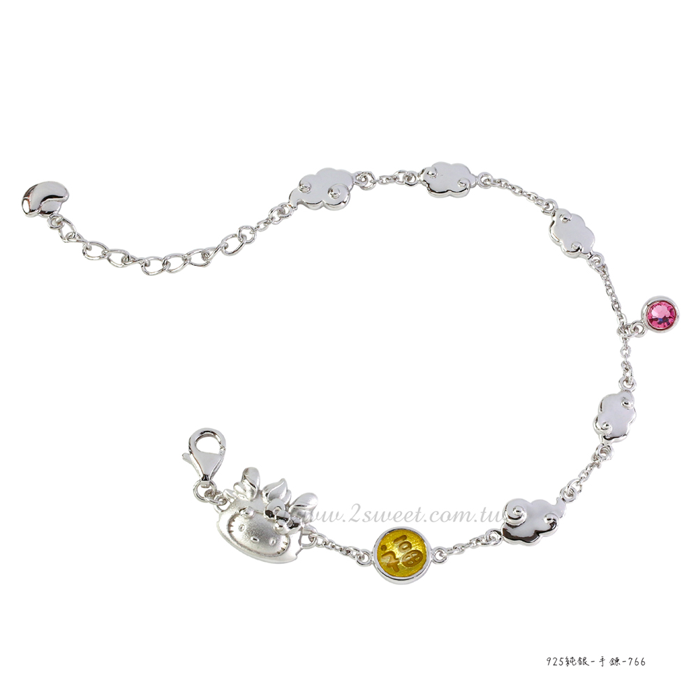📦訂購 台灣代購 2sweet 甜蜜約定 Sanrio Hello Kitty 生肖系列 龍年款 925純銀手鏈