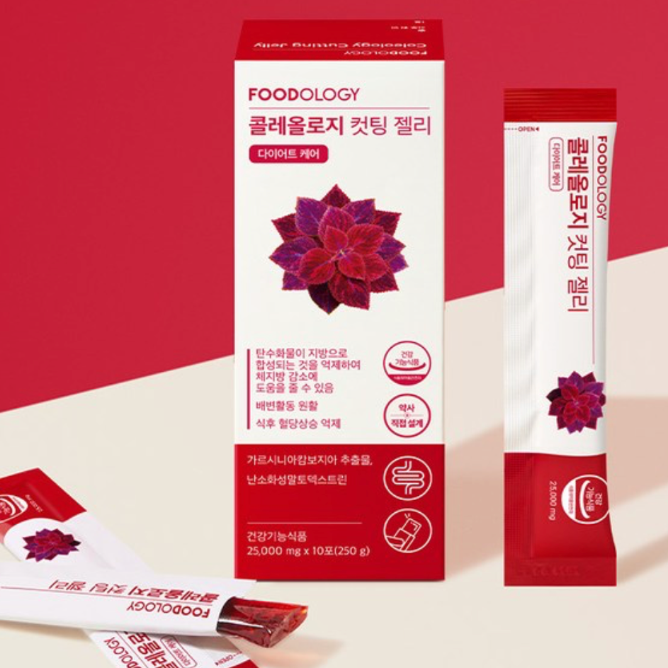 韓國 Foodology毛喉鞘蕊花膠原蛋白纖體啫喱 果凍 10入/盒