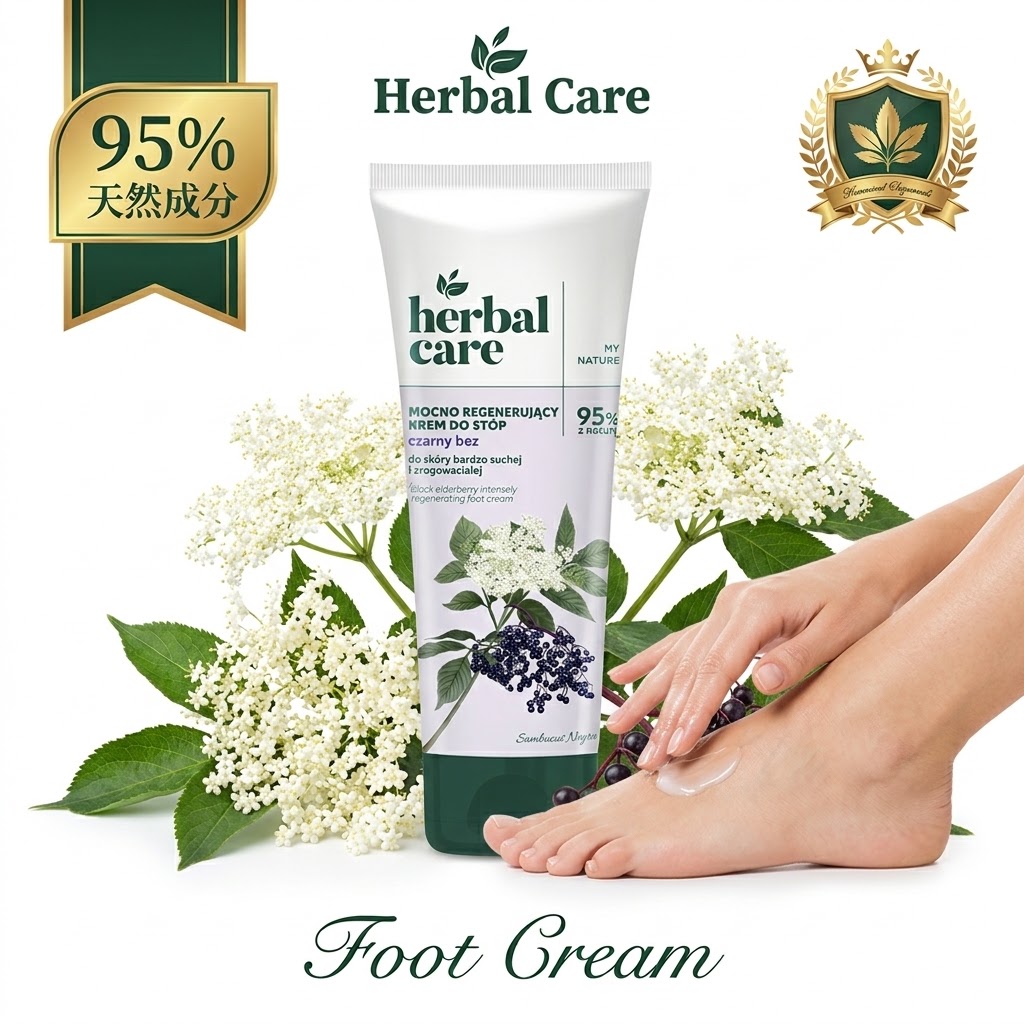 Herbal Care Black Elderberry Intensely Regenerating Foot Cream 草本黑接骨木密集修復護足霜 100ml 