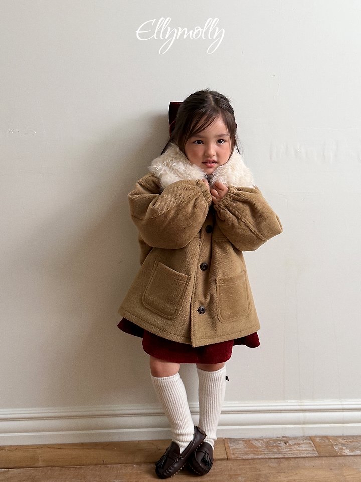 Ellymolly | Fluffy Wool Coat