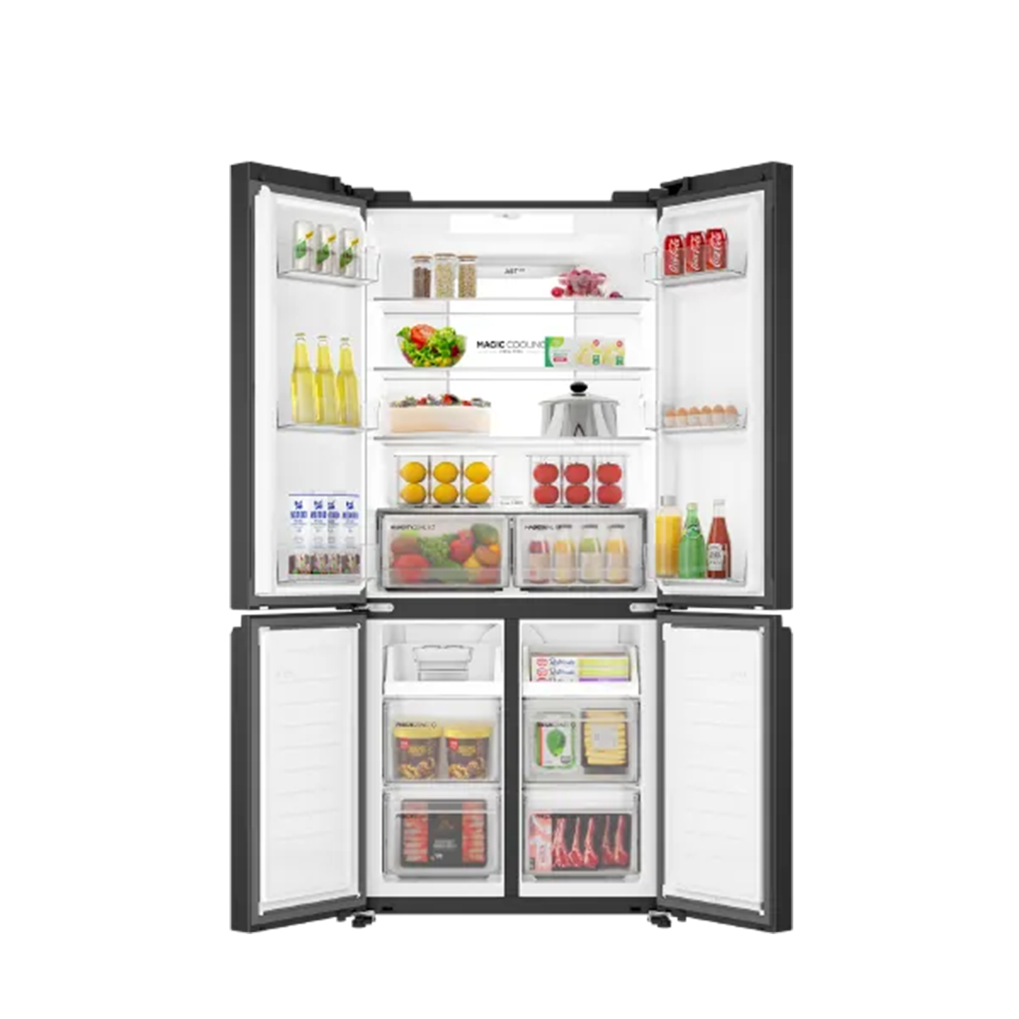 Haier 618L Multi-Door Inverter Glass Fridge White (HRF-IM618HG)