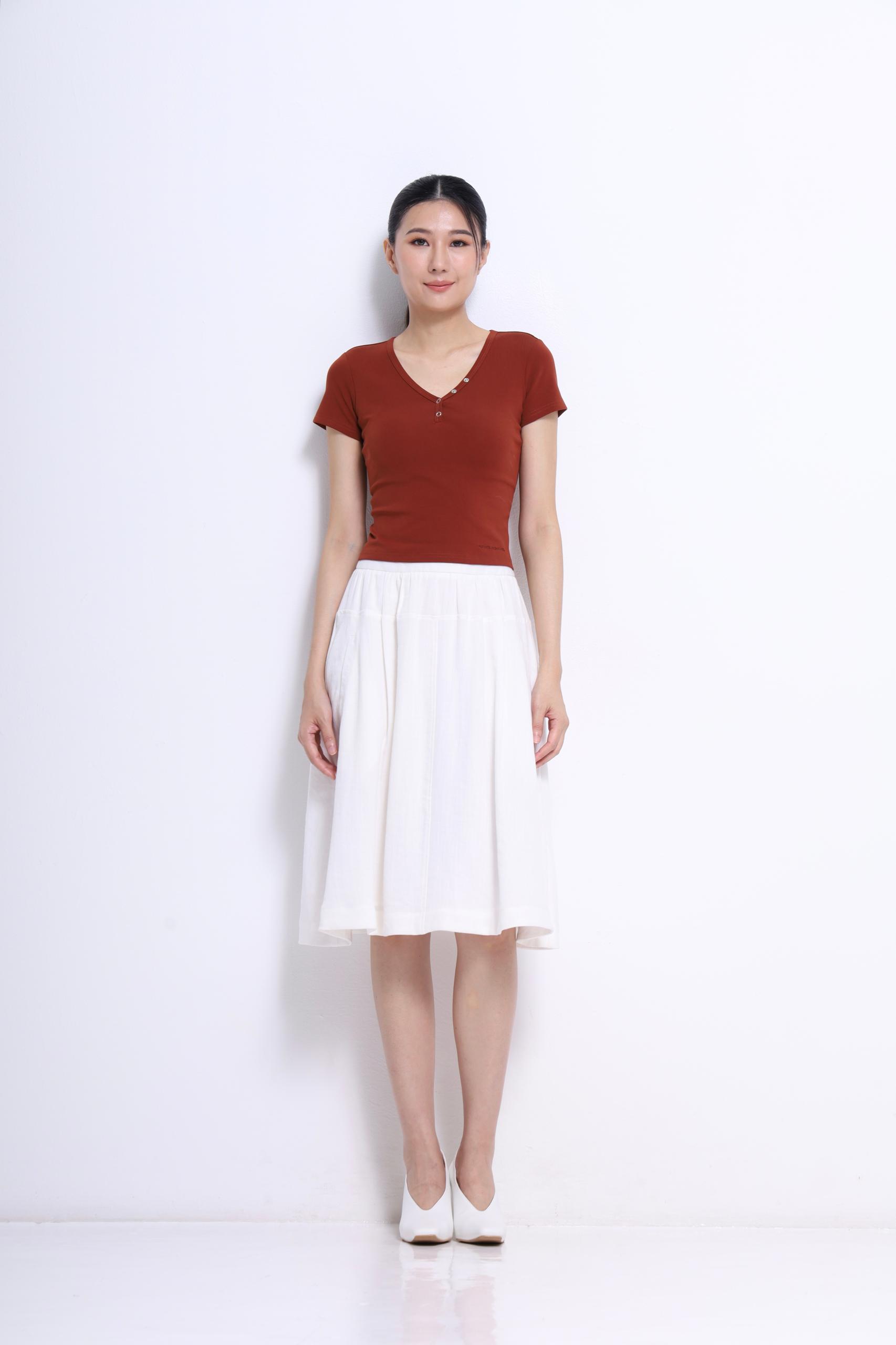 CS1419 Celeste Flow Midi Skirt